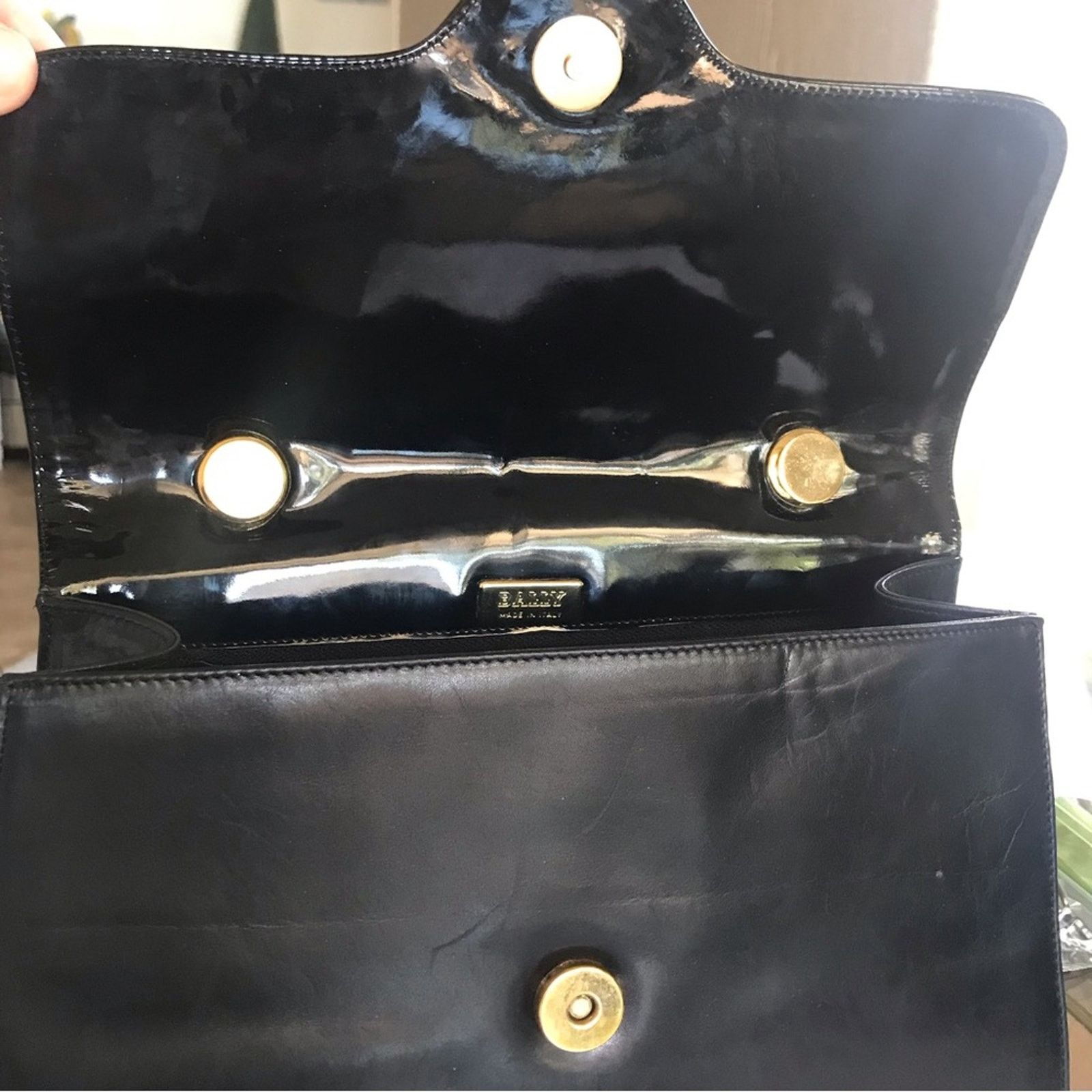 Bally BALLY Chain Flap Shoulder Crossbody Bag ⭐️ Patent Leather Size ONE SIZE - 16 Thumbnail
