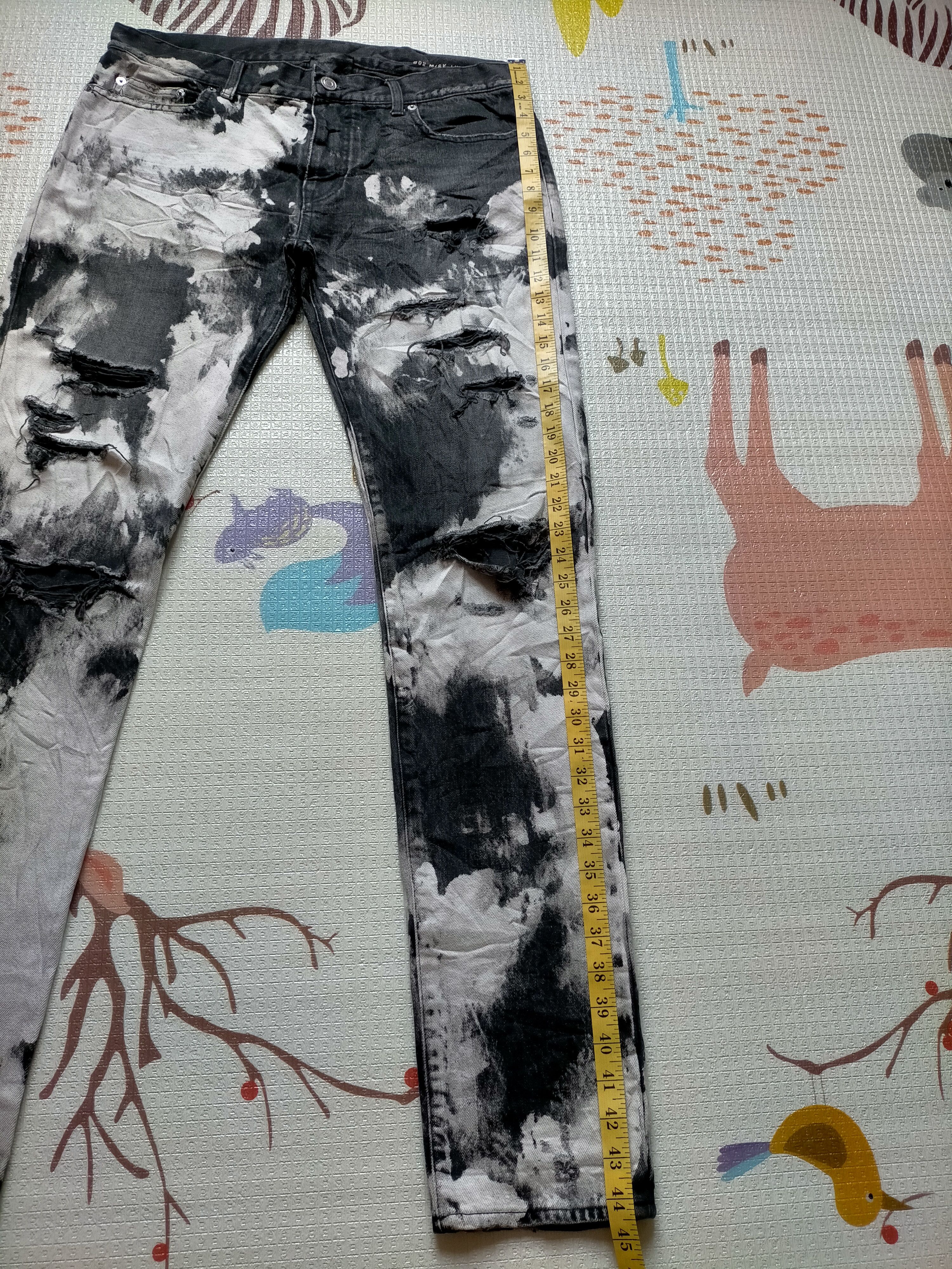 Saint Laurent Paris Saint Laurent Paris D 02 M/SK - LW Destroyed Acid Wash Size US 34 / EU 50 - 24 Thumbnail