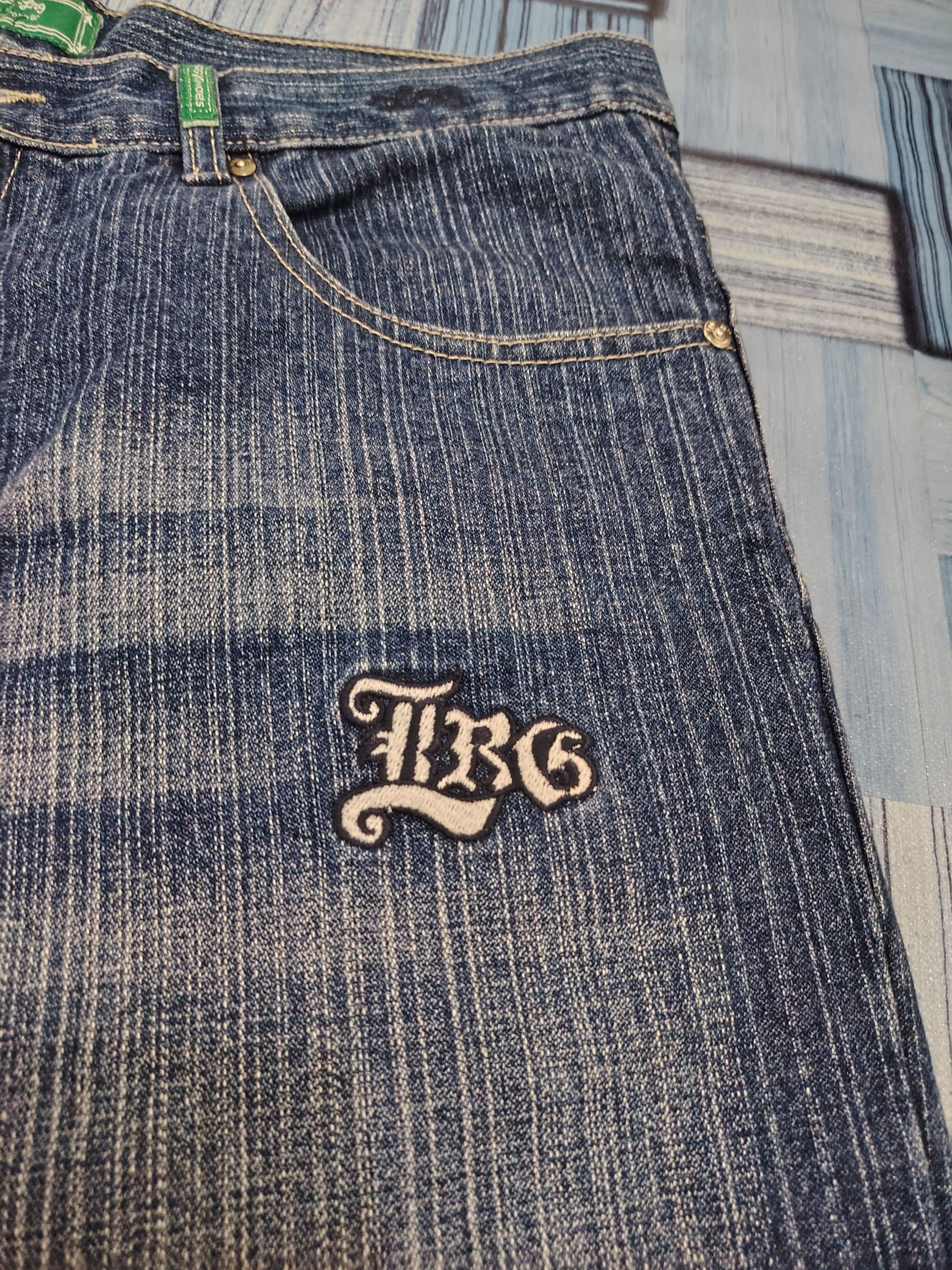 Japanese Brand 💥Insane💥 90's LRG Baggy Flared Jeans Size US 35 - 4 Thumbnail