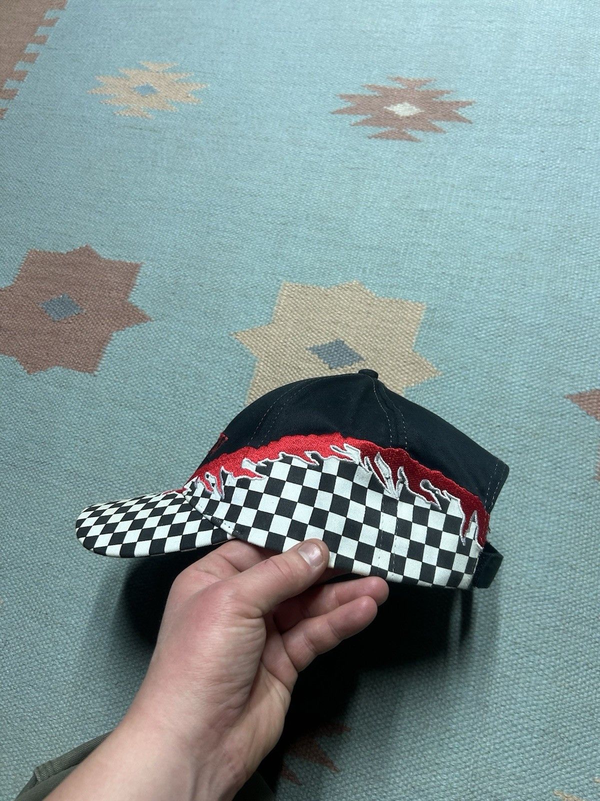 Vintage Vintage StrapBack hat RFD TV news checkered racing Nebraska Size ONE SIZE - 6 Thumbnail