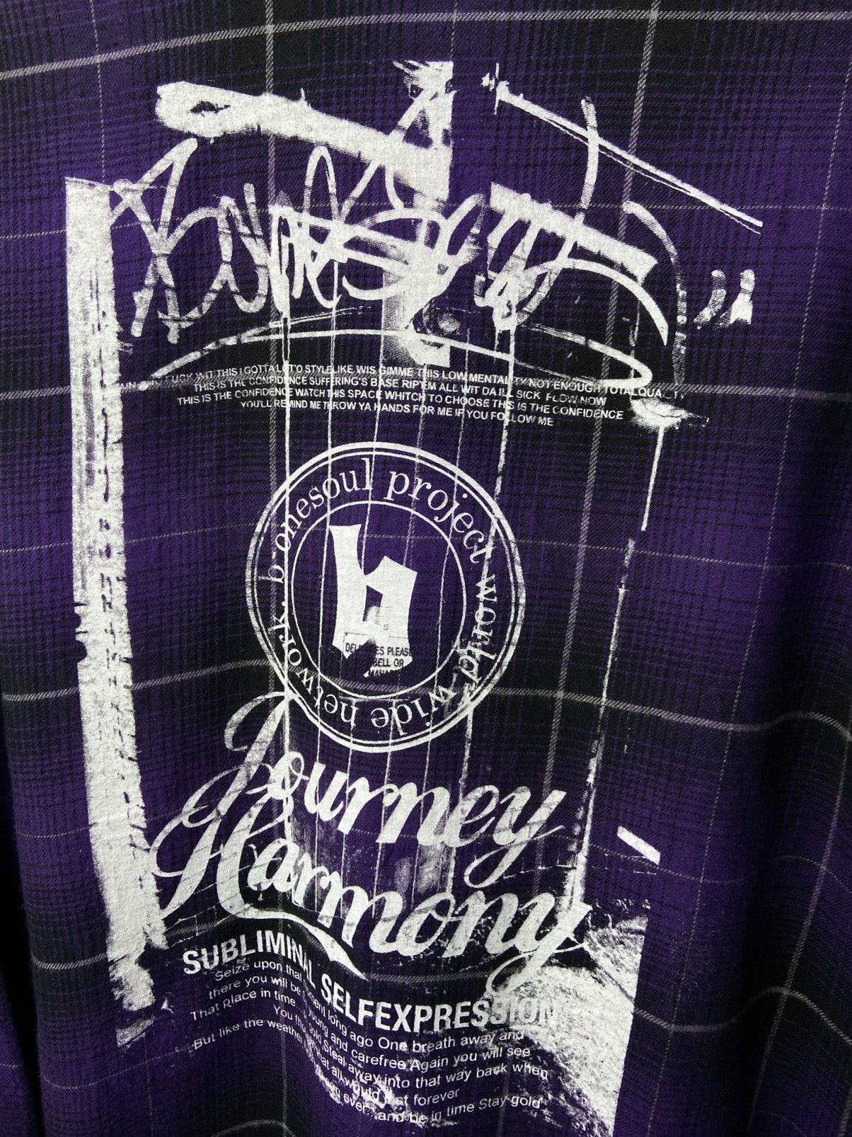Hysteric Glamour Rare 00s B-One Soul Project Poem Grafitti Veterano Plaid Size US M / EU 48-50 / 2 - 11 Thumbnail