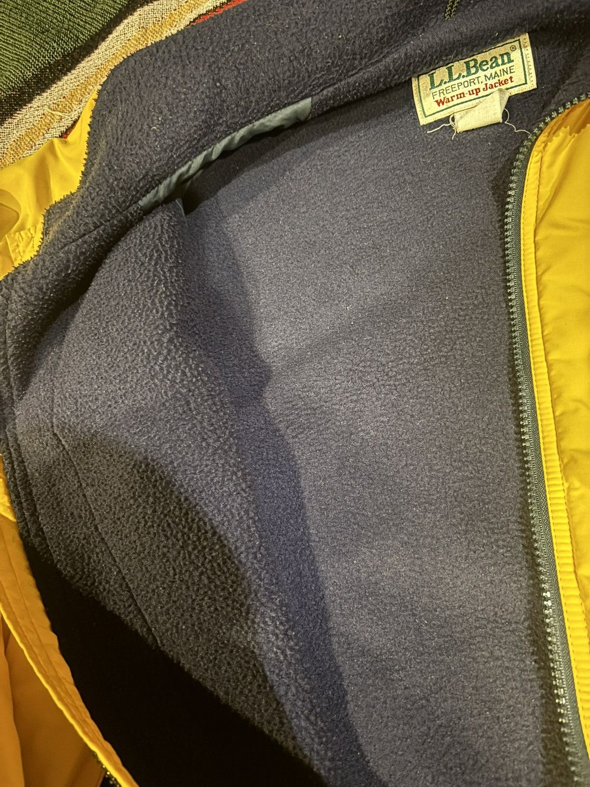 L.L. Bean Vintage 1980s Yellow LLBean Fleece Inlined Zip Up Jacket Size US XL / EU 56 / 4 - 4 Thumbnail