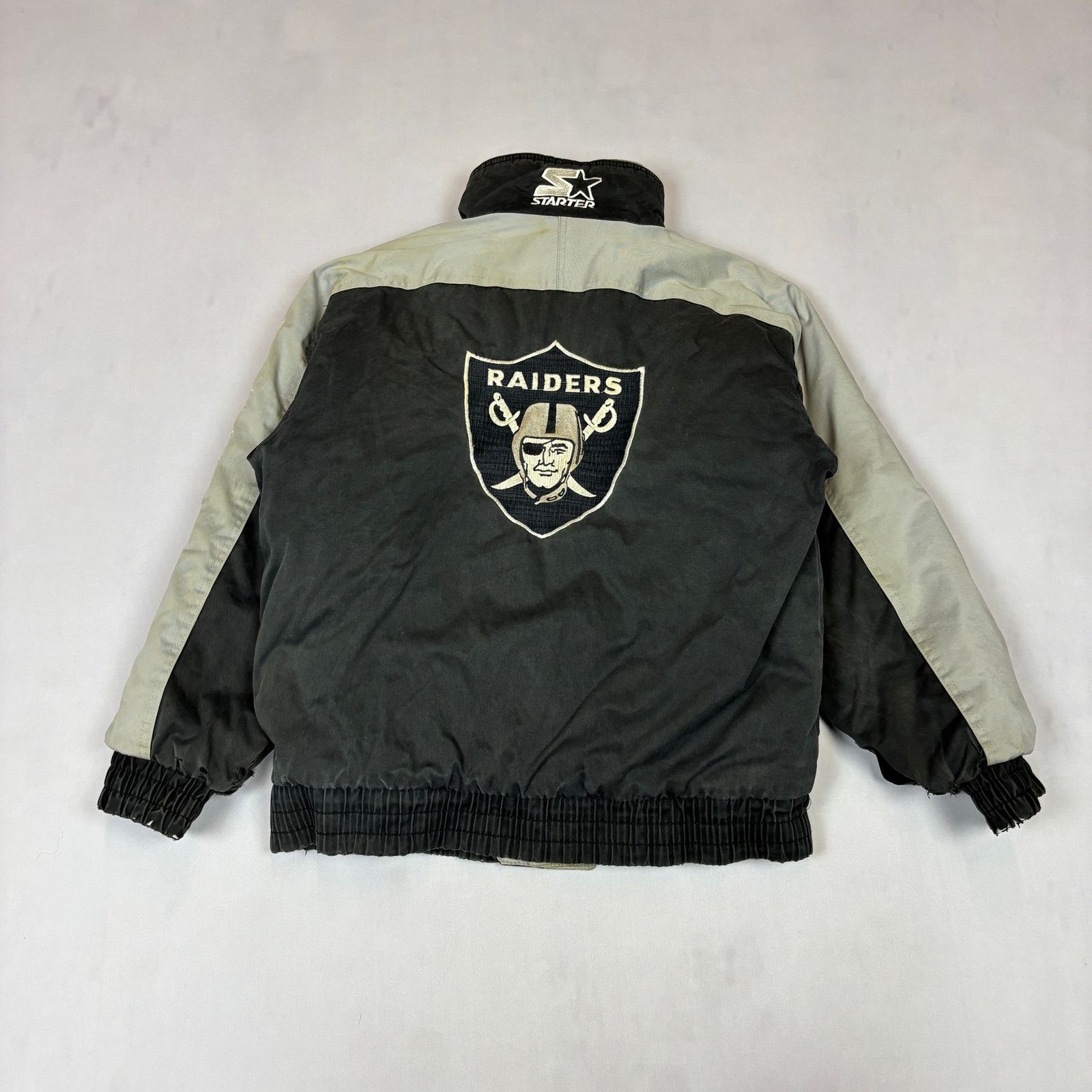 Starter Vintage Starter Raiders Cotton Jacket Mens Medium Distressed Size US M / EU 48-50 / 2 - 3 Thumbnail