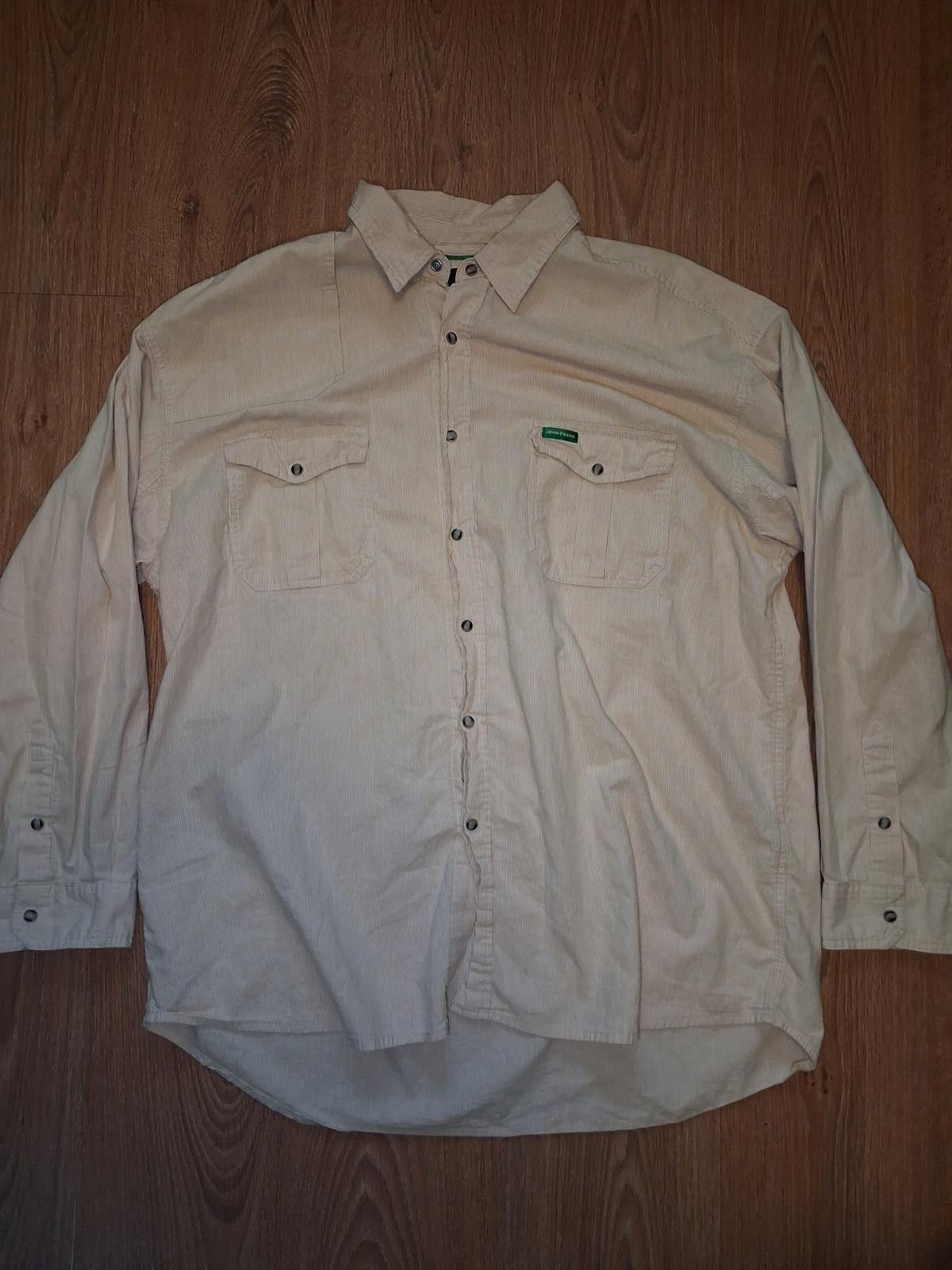 John Deere John Deere Pearl Snap Shirt Mens XXL Orange Striped Cotton Size US XXL / EU 58 / 5 - 1 Thumbnail