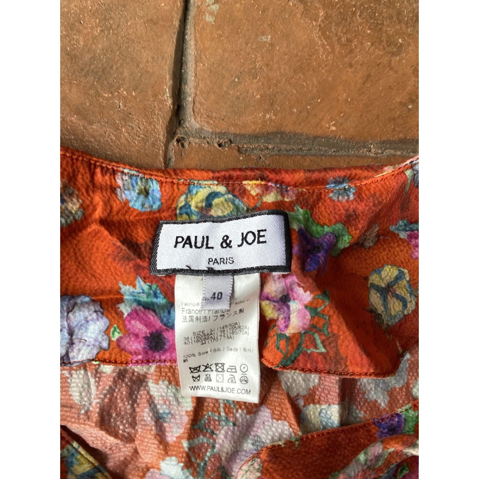 Paul & Joe PAUL & JOE Paris 100% Silk Floral Dress Womens 40 Multicolor Floral Silk Dress Casual Party/Cocktail Wrap Dress Size S / US 4 / IT 40 - 2 Thumbnail