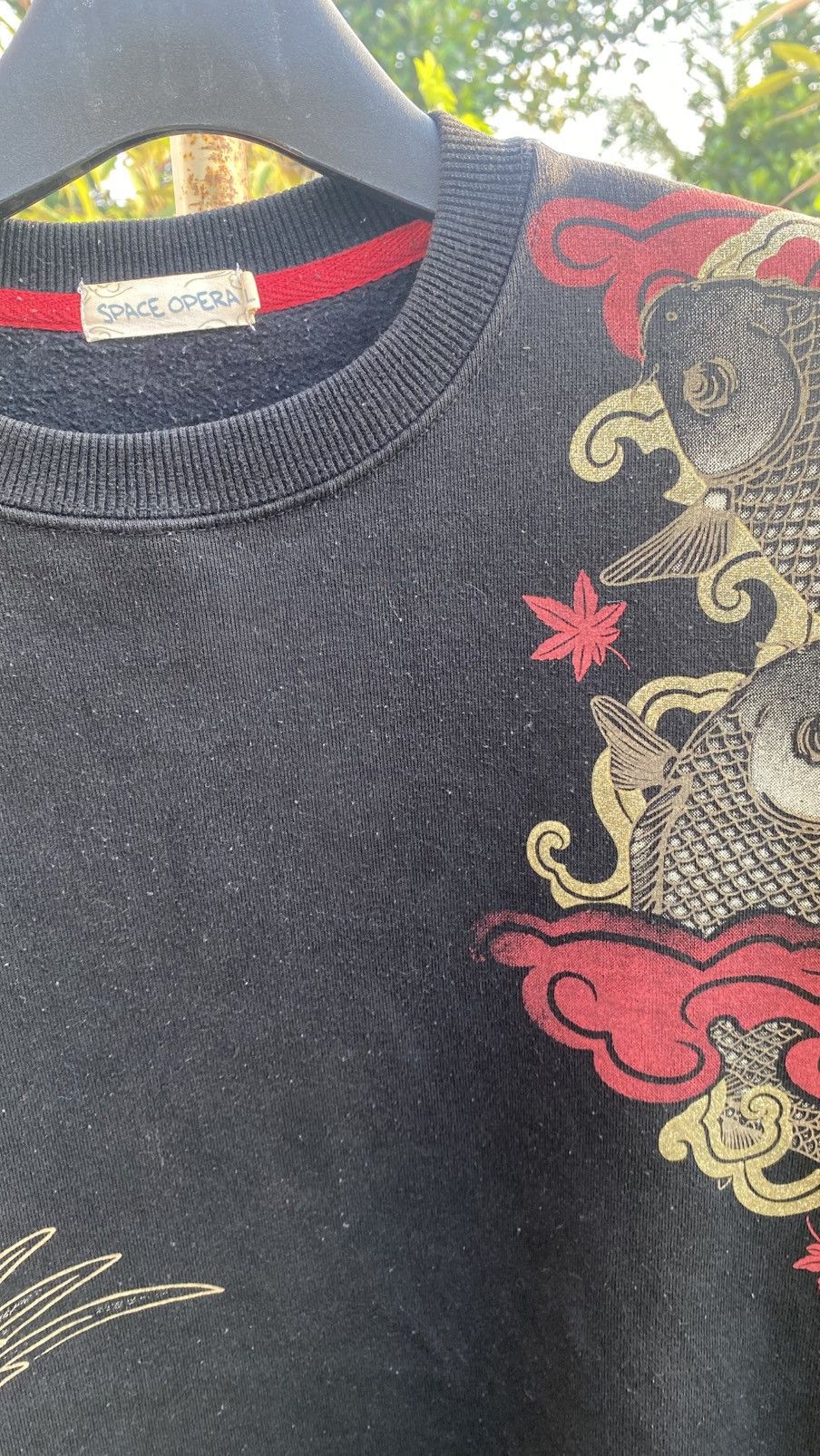 Japanese Brand Sorridere Sukajan sweatshirt with koi fish and phoenix Size US L / EU 52-54 / 3 - 3 Thumbnail