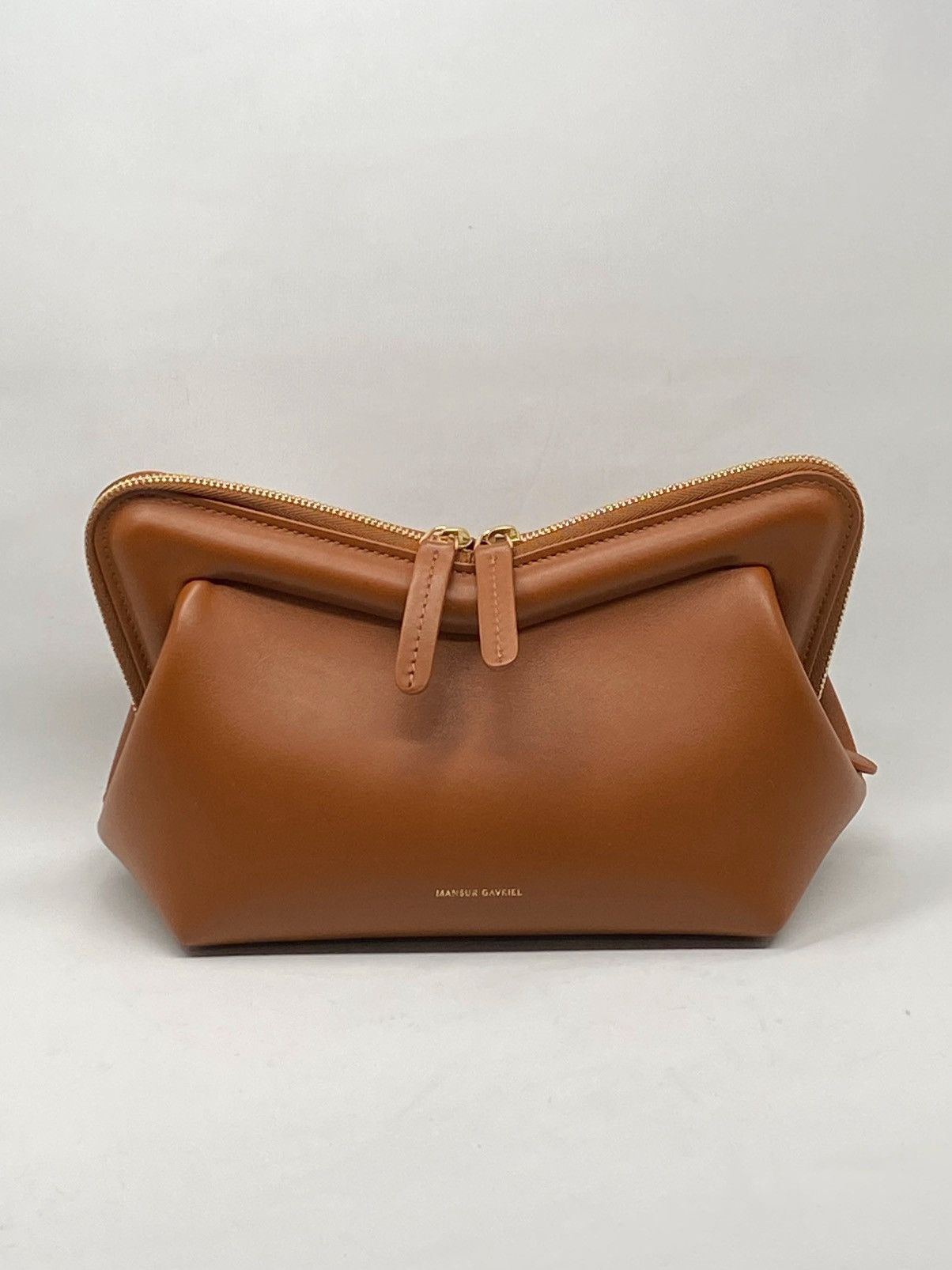 Mansur Gavriel Mini M Frame Leather Crossbody Bag in Brown, Women's
