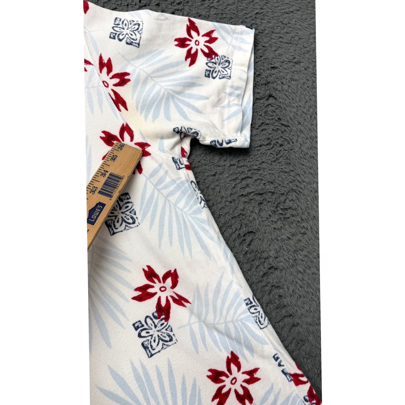 Ralph Lauren VINTAGE Chaps Ralph Lauren Polo Shirt Floral Short Sleeve Mens L White Red Casual Size US L / EU 52-54 / 3 - 3 Thumbnail
