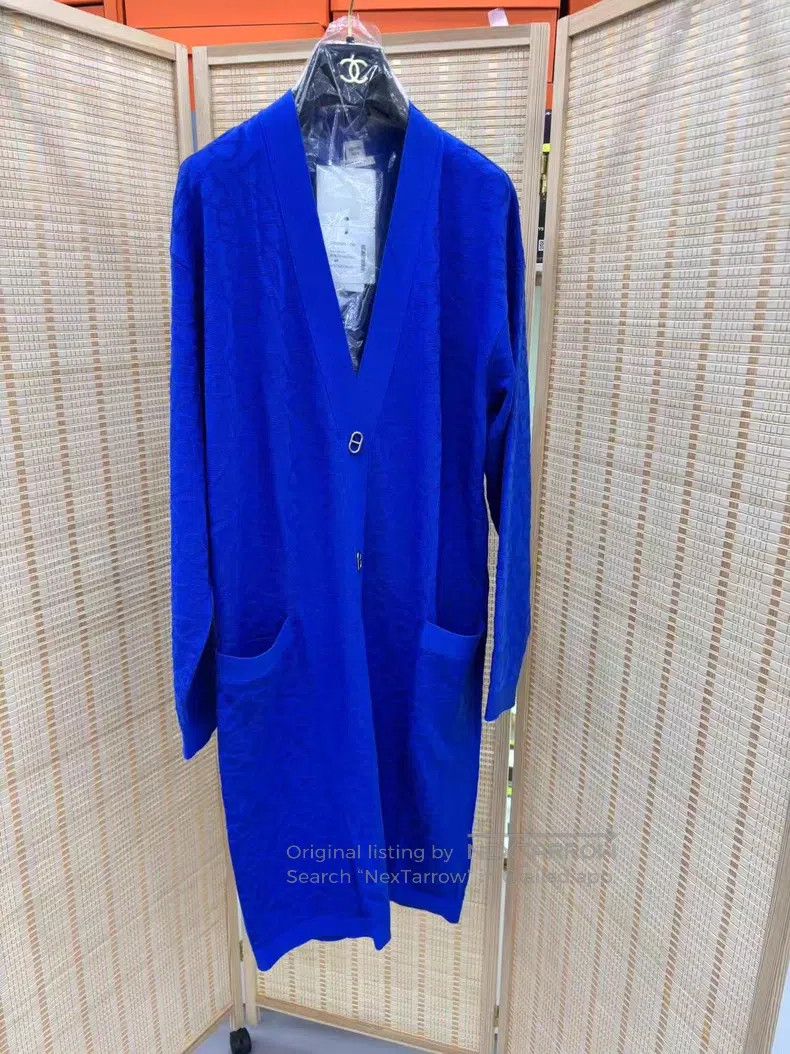 Hermes Hermes Pig Nose Dark Striped Logo Long Cardigan Size XS / US 0-2 / IT 36-38 - 1 Thumbnail