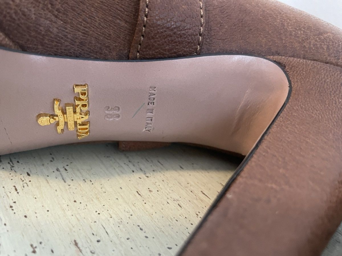 Prada Platform Peep Toe Ankle Boot with Strap Size US 8 / IT 38 - 8 Thumbnail