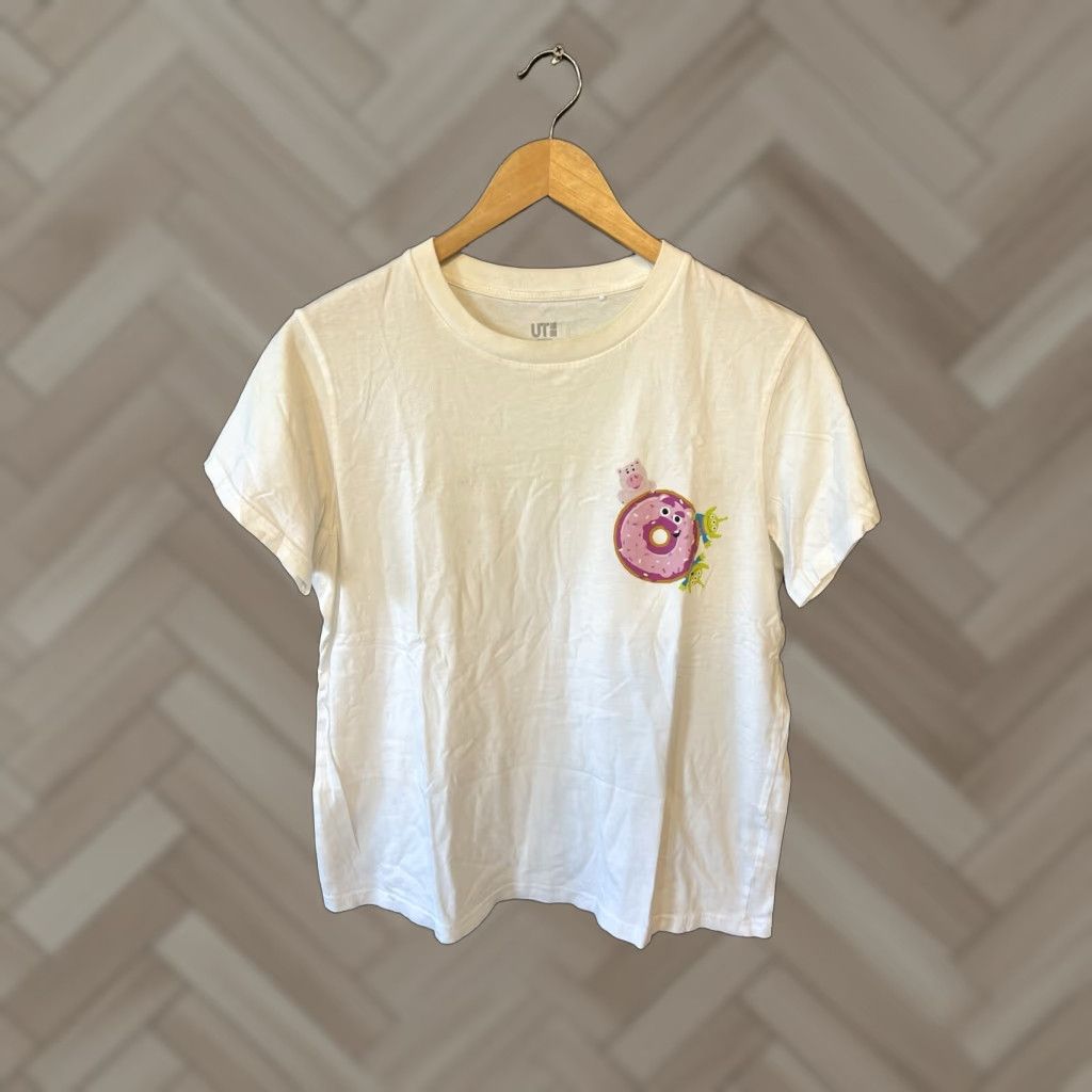Uniqlo Uniqlo x Pixar Womens T-Shirt White Short Sleeve Size L Size L / US 10 / IT 46 - 1 Thumbnail