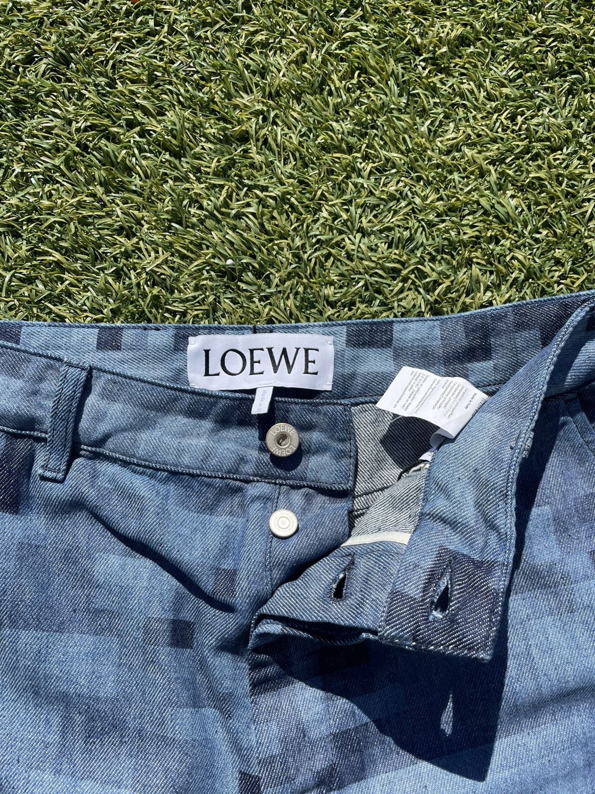Loewe SS23 Loewe Trompe L’oeil Pixelated Denim Size US 32 / EU 48 - 2 Thumbnail