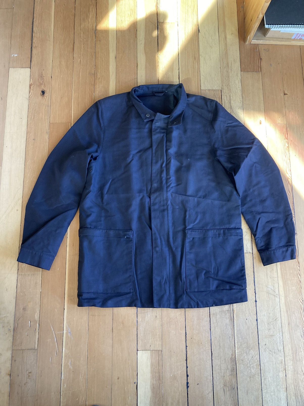 image of Jil Sander Vintage Tech Overcoat in Grey, Men's (Size Medium)