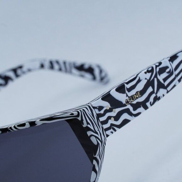 Celine 🕶️ New Celine CL40195I 04A Zebra/Smoke Sunglasses Size ONE SIZE - 2 Thumbnail