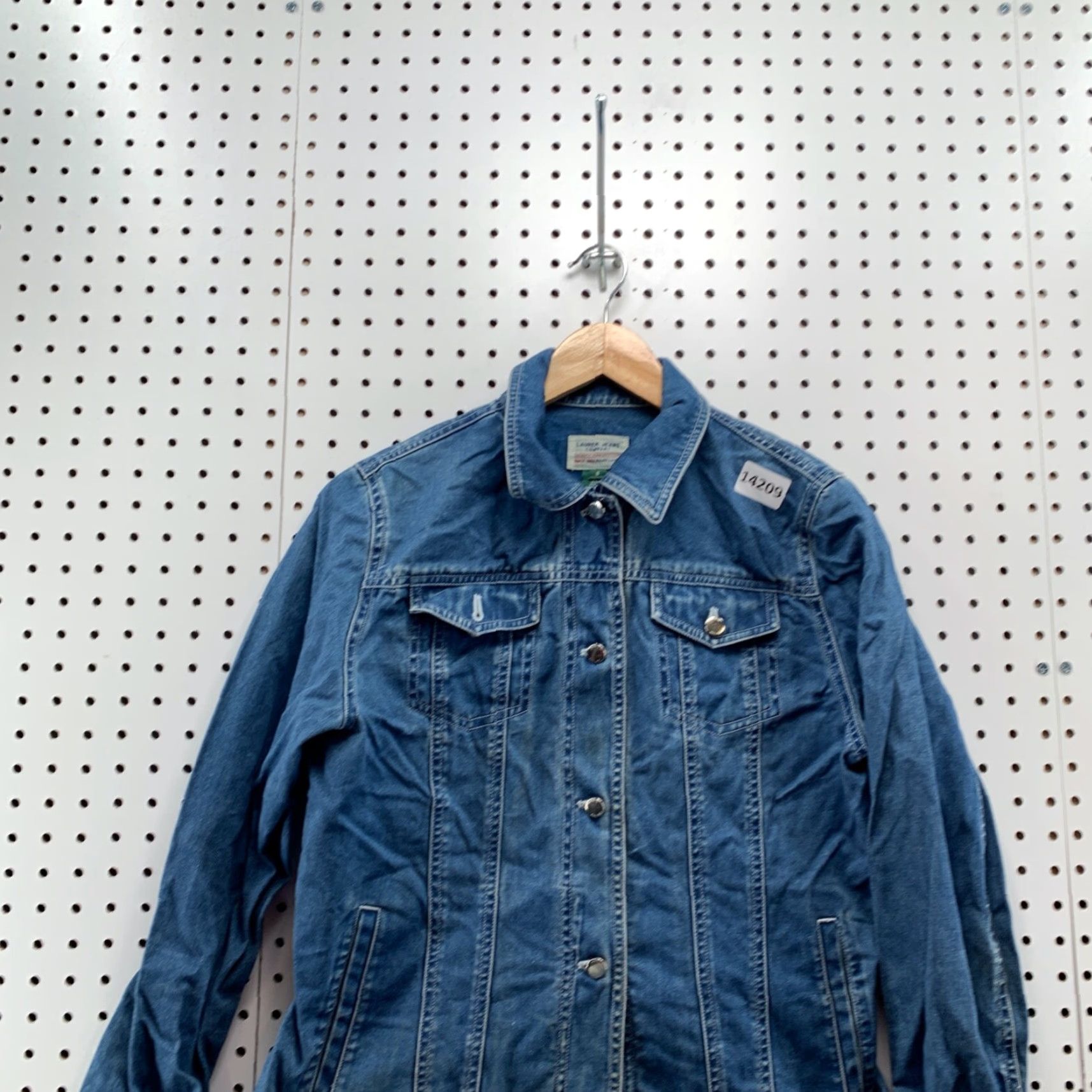 Ralph Lauren VINTAGE Lauren Ralph Lauren Denim Jacket Women's Small Blue Button-Down 90s Style Ladies Size S / US 4 / IT 40 - 7 Thumbnail