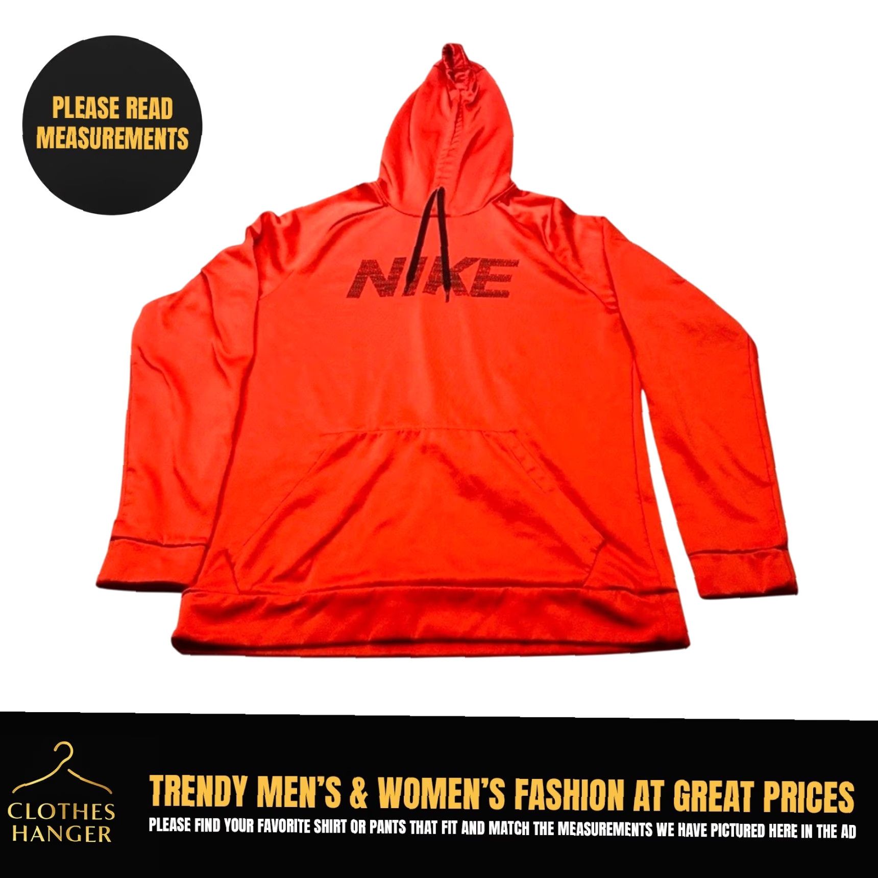 Nike VINTAGE Nike Dri-Fit Hoodie Mens Large Red Pullover Sweatshirt Nike Words Chest 8081 Size US L / EU 52-54 / 3 - 2 Thumbnail