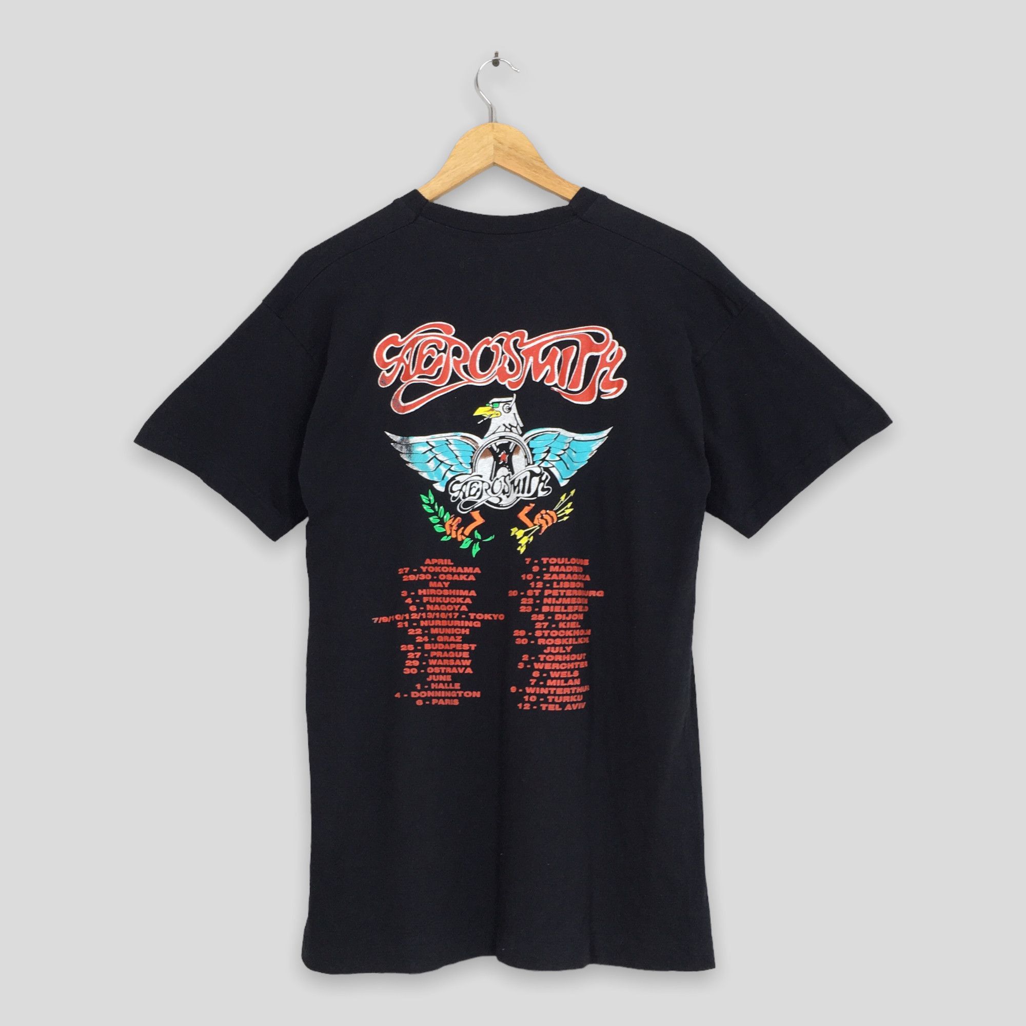 Aerosmith × Band Tees Vintage 90's Aerosmith Bon Jovi Aero Force One Tshirt Medium Size US M / EU 48-50 / 2 - 5 Thumbnail