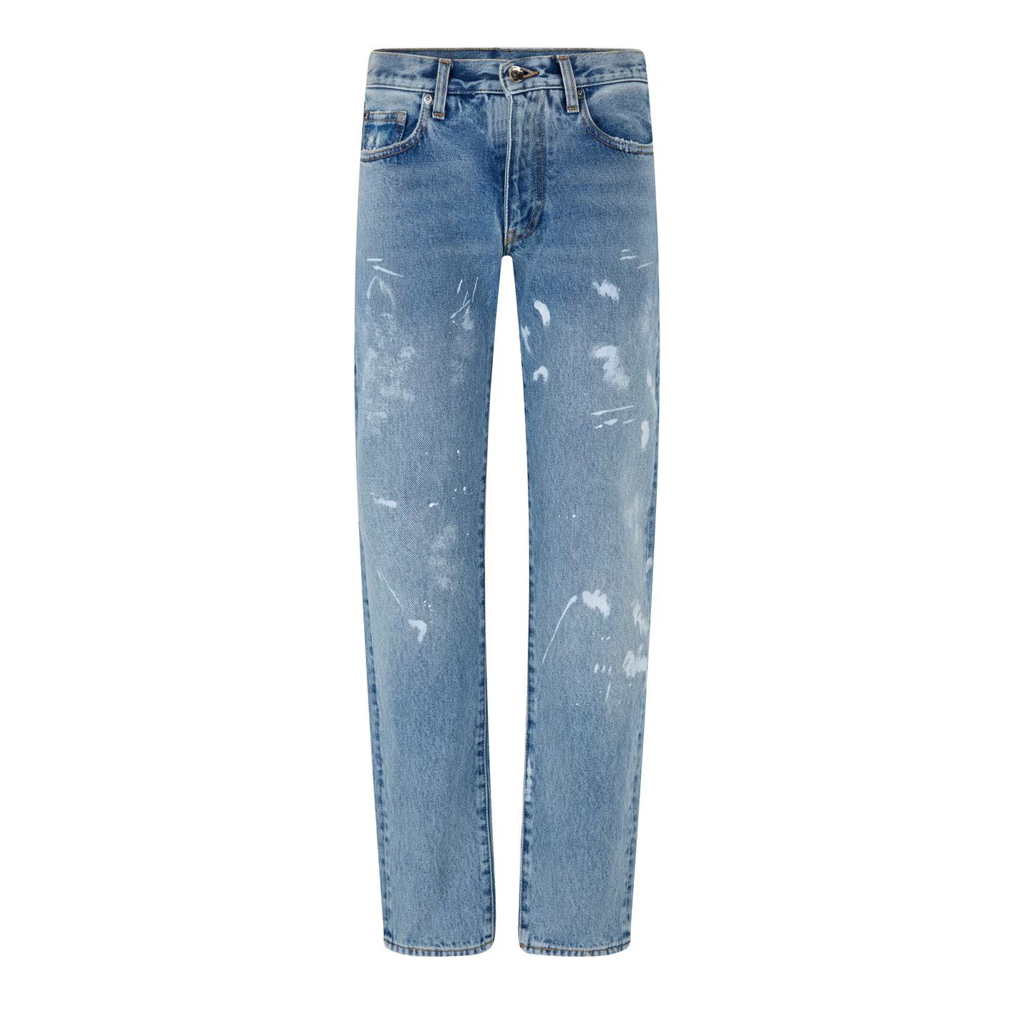 Off-White o1g2r1mq0326 Diagonal Slim Jeans in Blue Size US 33 - 1 Thumbnail