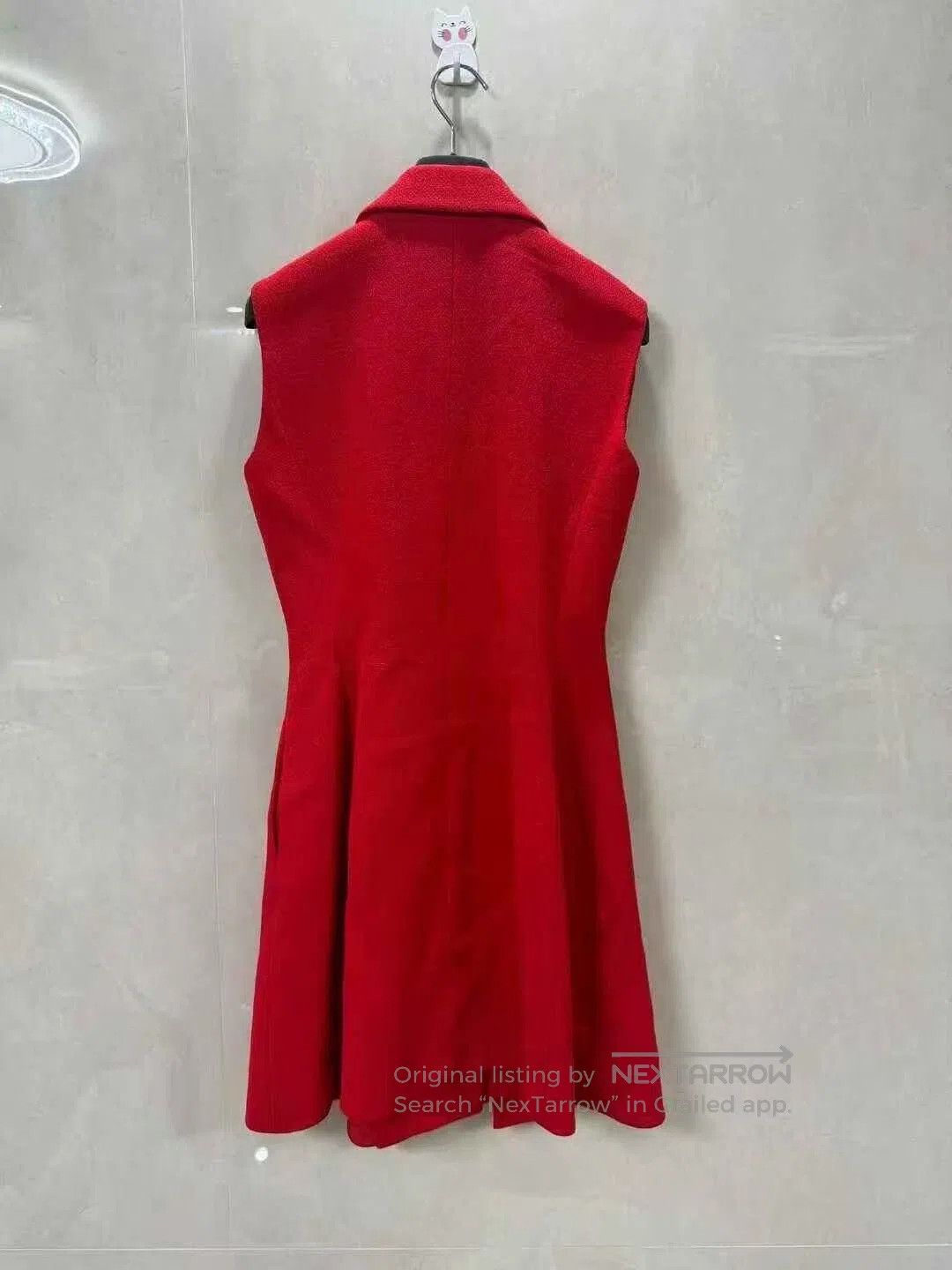 Dior Dior Red Wool Sleeveless Coat. Size S / US 4 / IT 40 - 2 Thumbnail
