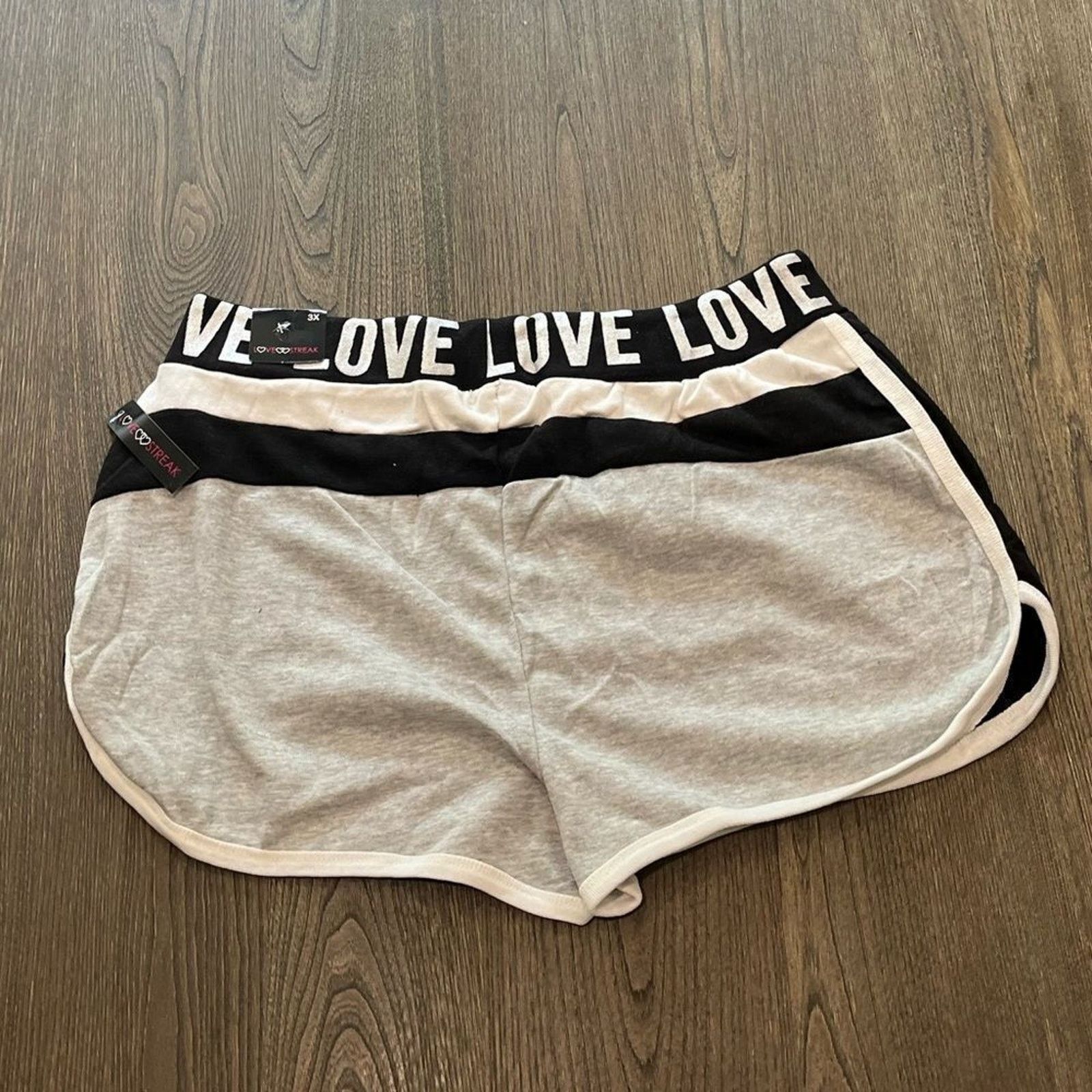 Vintage NWT Love Streak Womens Cotton Track Gym Shorts Size 3X Size 42" / US 20 - 5 Thumbnail