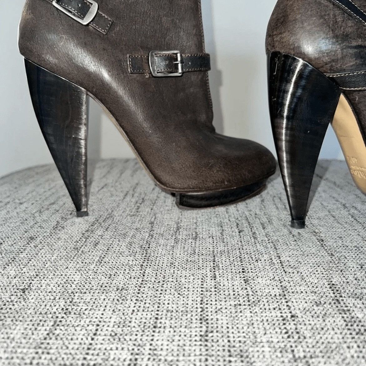 Chloe Chloe leather horseshoe horn heel platform boots Size US 10.5 / IT 40.5 - 3 Thumbnail