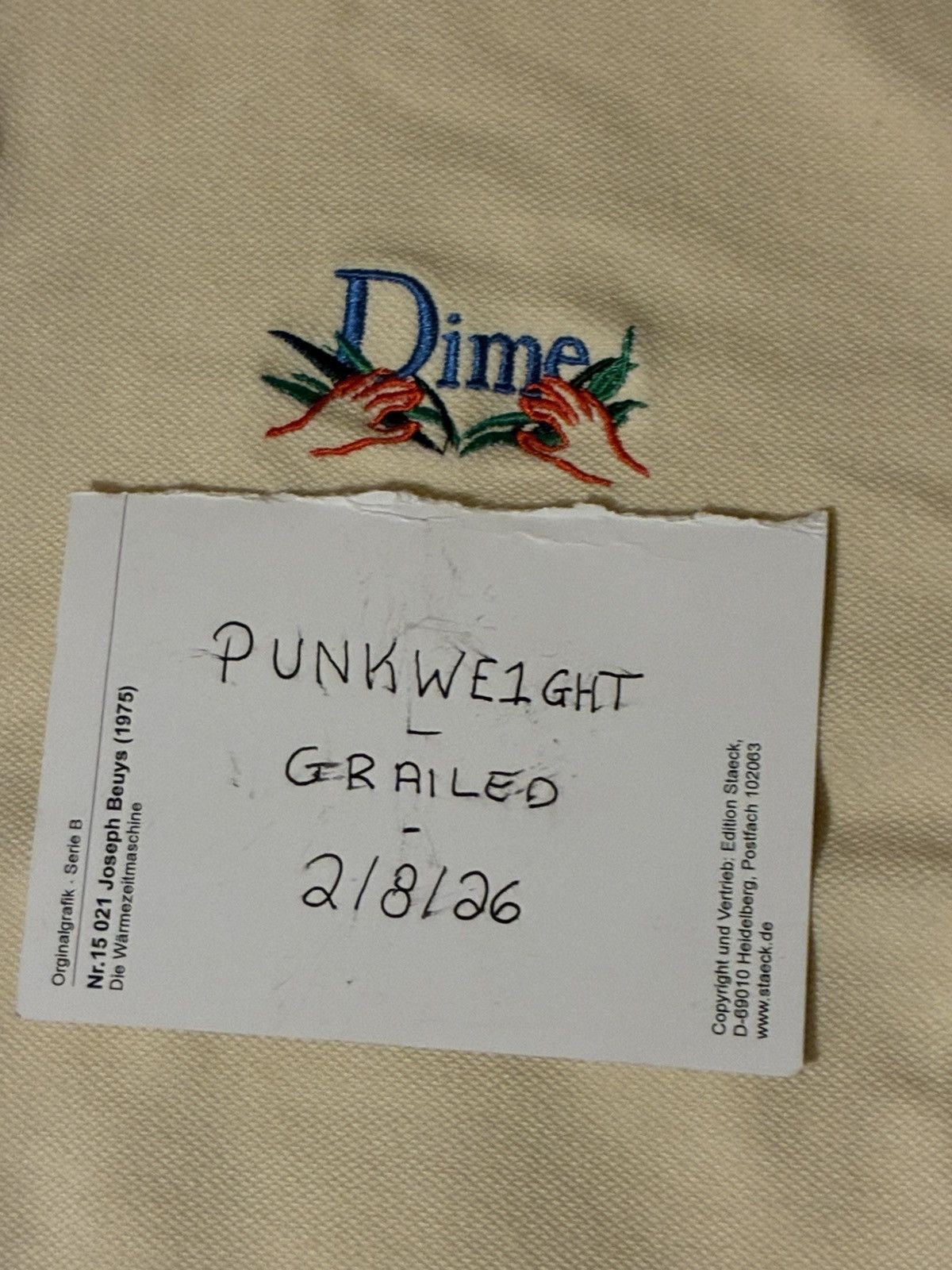 Dime Dime Grass Cream Polo Shirt Size US XL / EU 56 / 4 - 3 Thumbnail