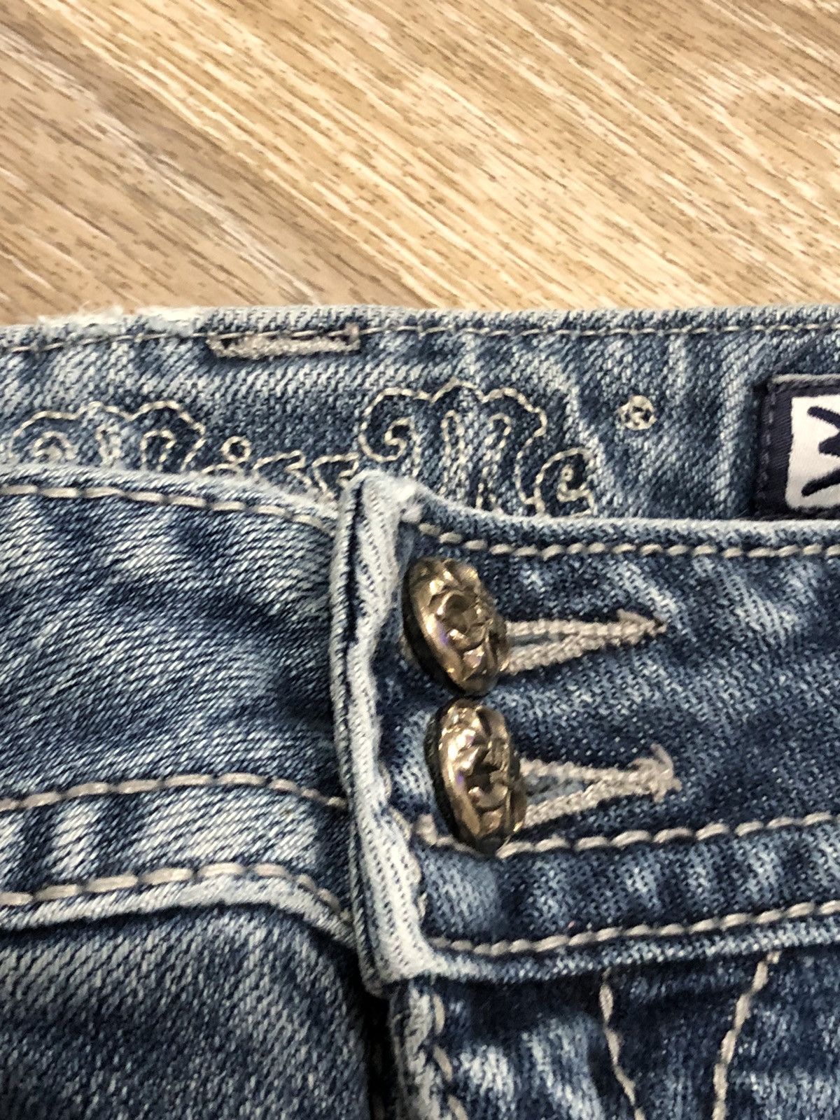 Miss Me Miss Me Jeans Womens 32 Blue Skinny JP4221RSKL flap Bling Size 33" - 10 Thumbnail