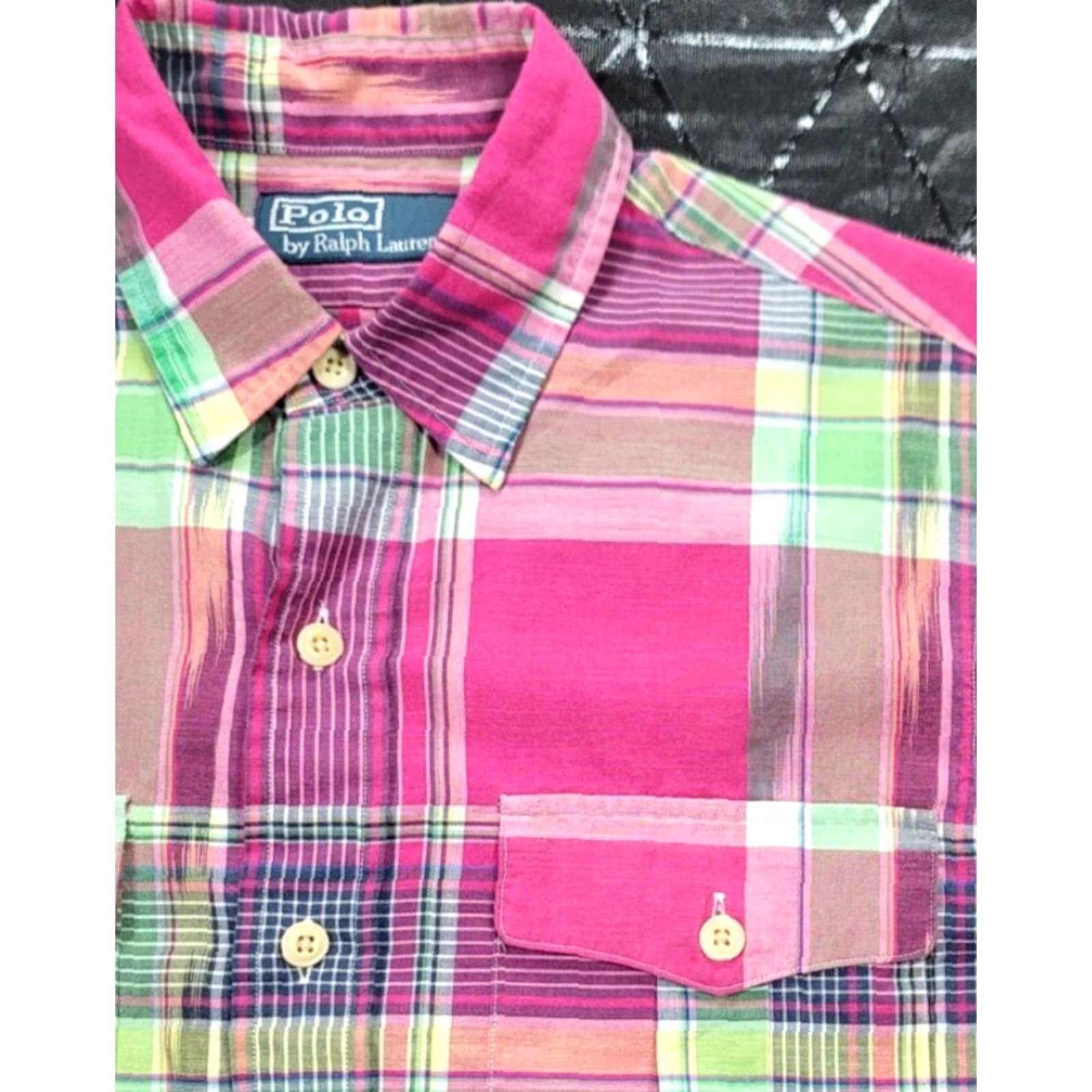 Polo Ralph Lauren VINTAGE Polo Ralph Lauren Madres Plaid Aztec Navajo Button Up Shirt Mens S Roll Tab Size US S / EU 44-46 / 1 - 4 Thumbnail