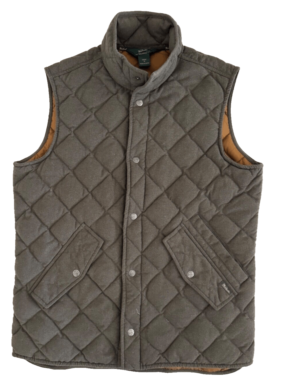 Woolrich Woolen Mills Woolrich Men's M Duck Quilted Gray Vest Tan Lining Size US M / EU 48-50 / 2 - 1 Thumbnail