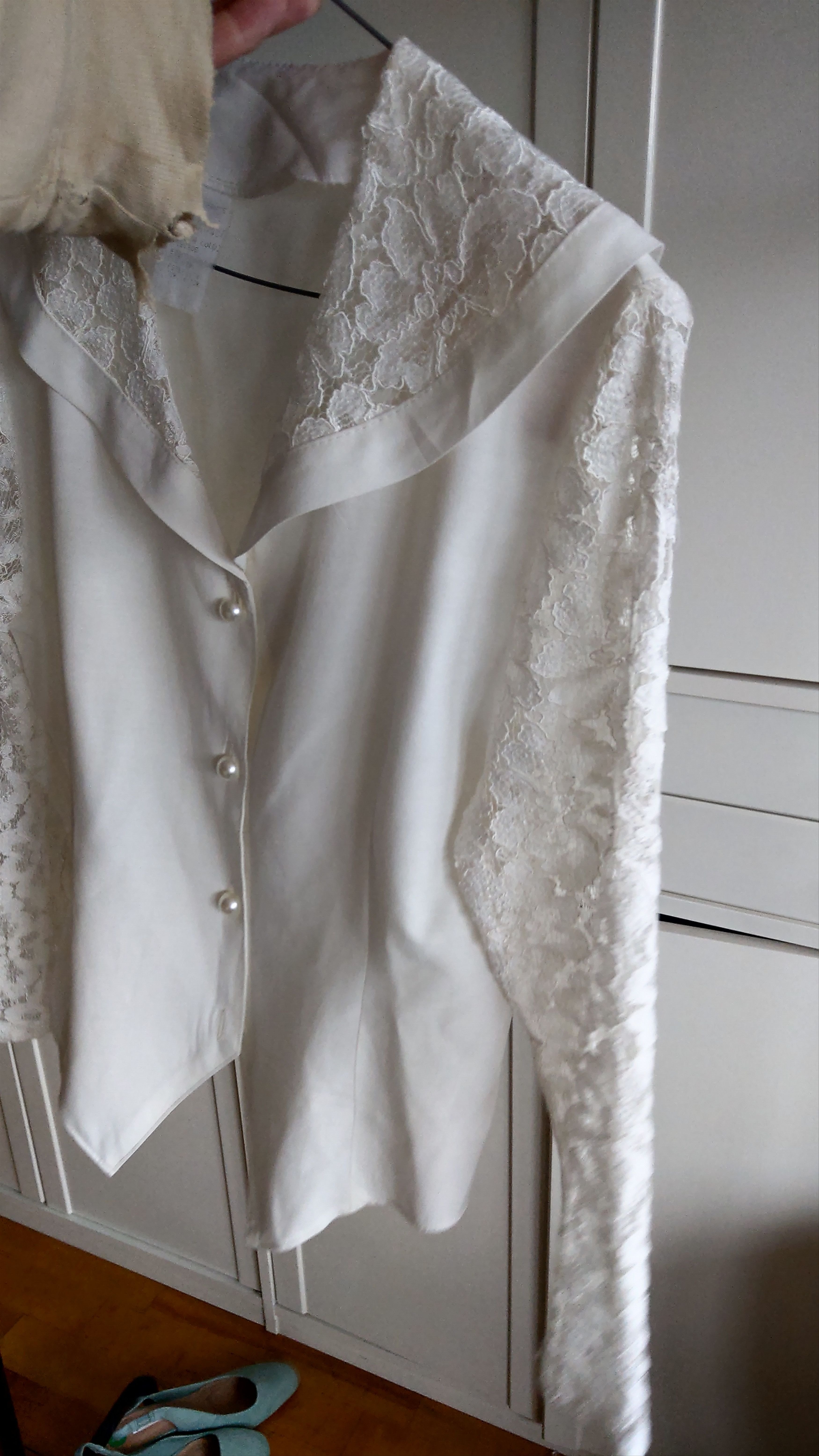 Japanese Brand × Vintage Vintage Collar Shirt Noir witch Alt Button Up Serviette Size M / US 6-8 / IT 42-44 - 18 Thumbnail