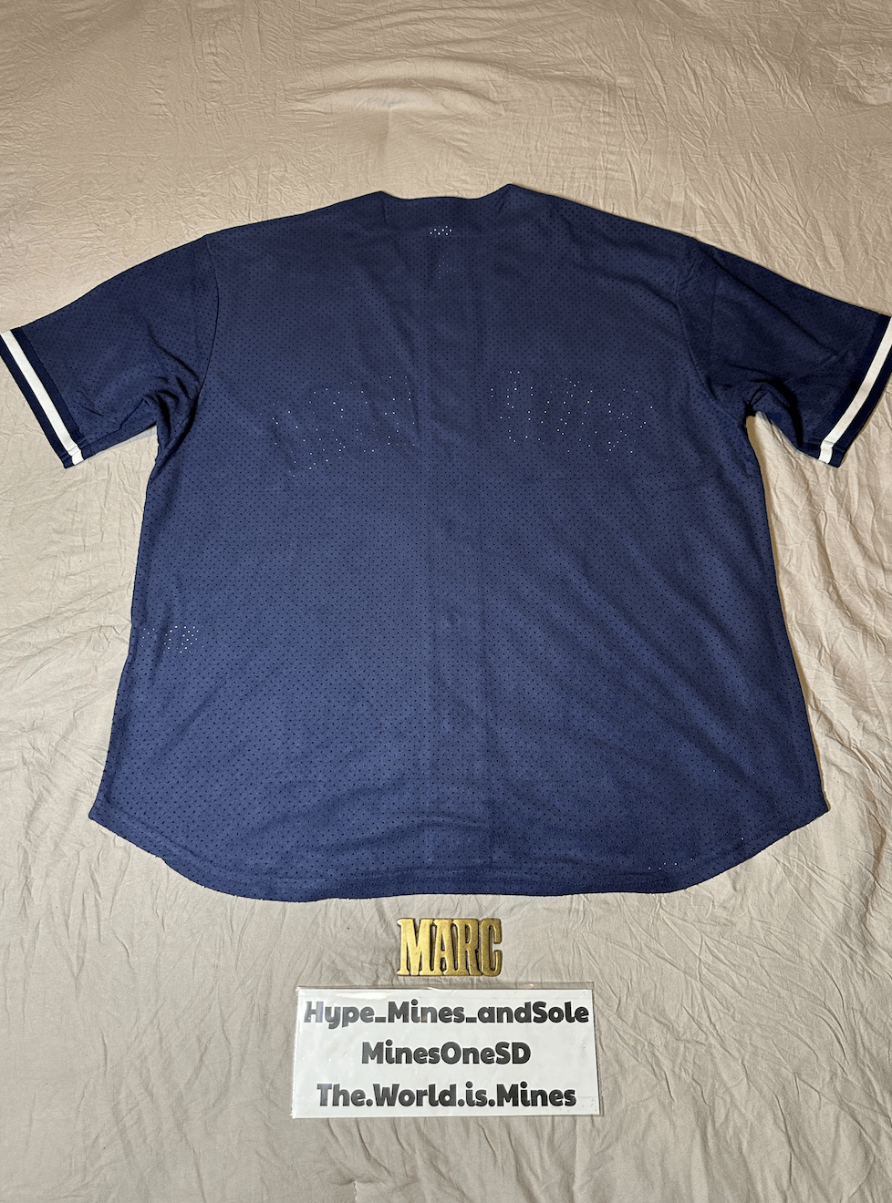 Supreme NWT Supreme Ultra Suede Mesh Baseball Jersey - Navy - Small Size US S / EU 44-46 / 1 - 5 Thumbnail