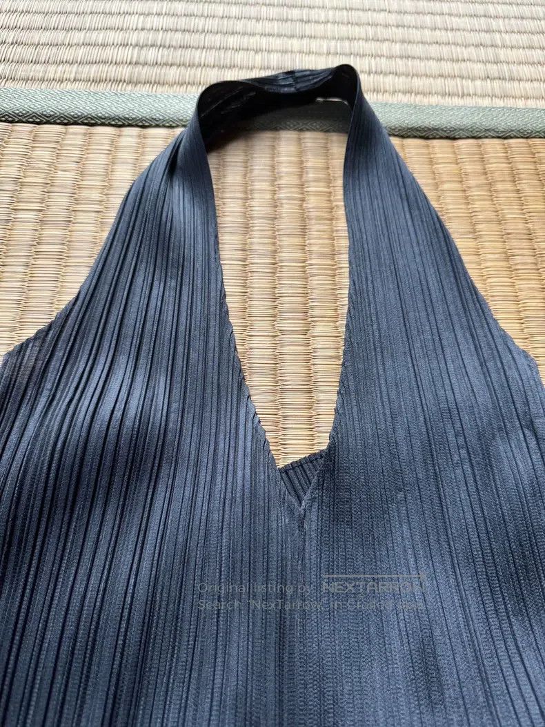 Issey Miyake Issey Miyake Black Pleated Halter Dress Size S / US 4 / IT 40 - 6 Thumbnail