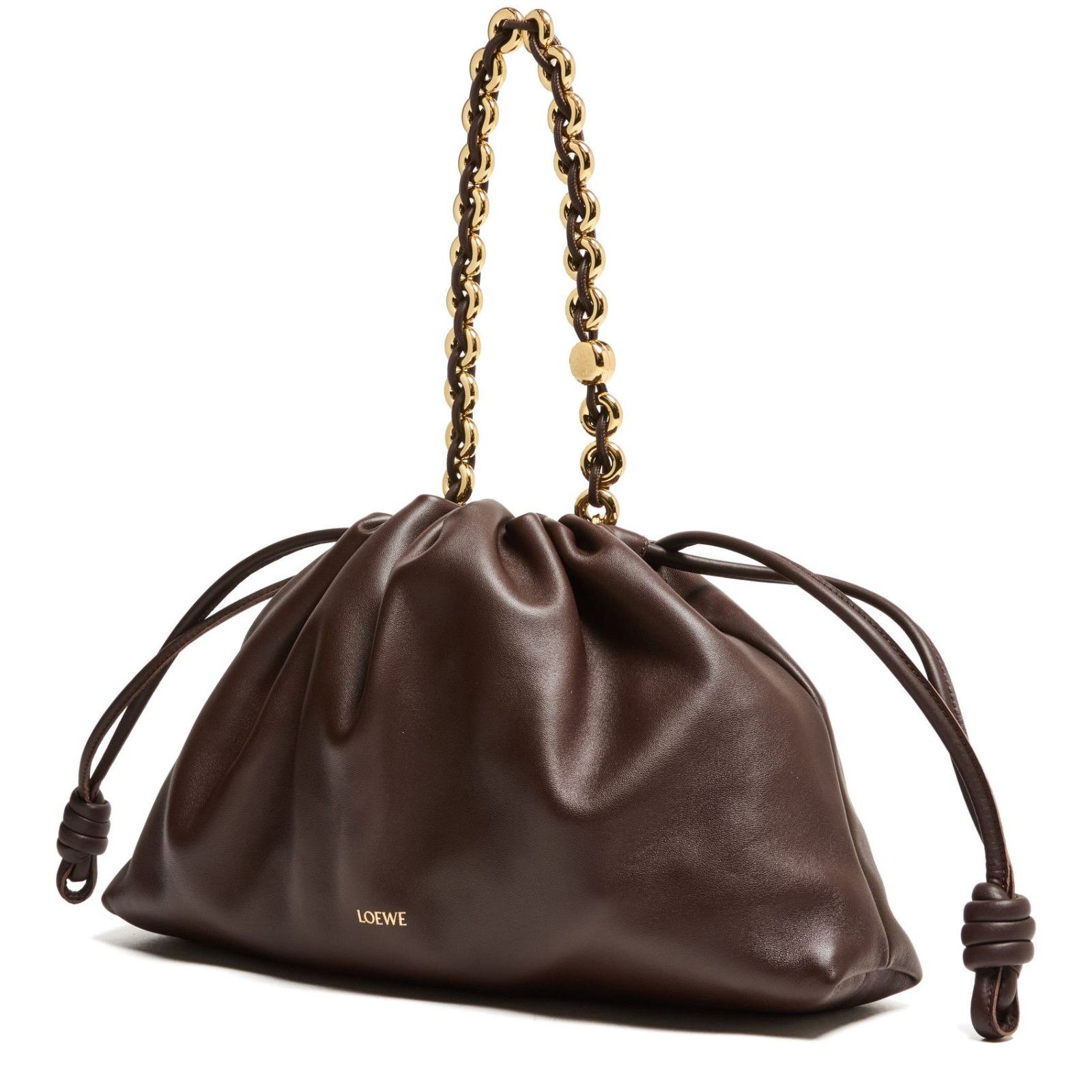 Loewe LOEWE Flamenco Large Dark Brownie Nappa Leather Purse Bag Ne Size ONE SIZE - 2 Thumbnail