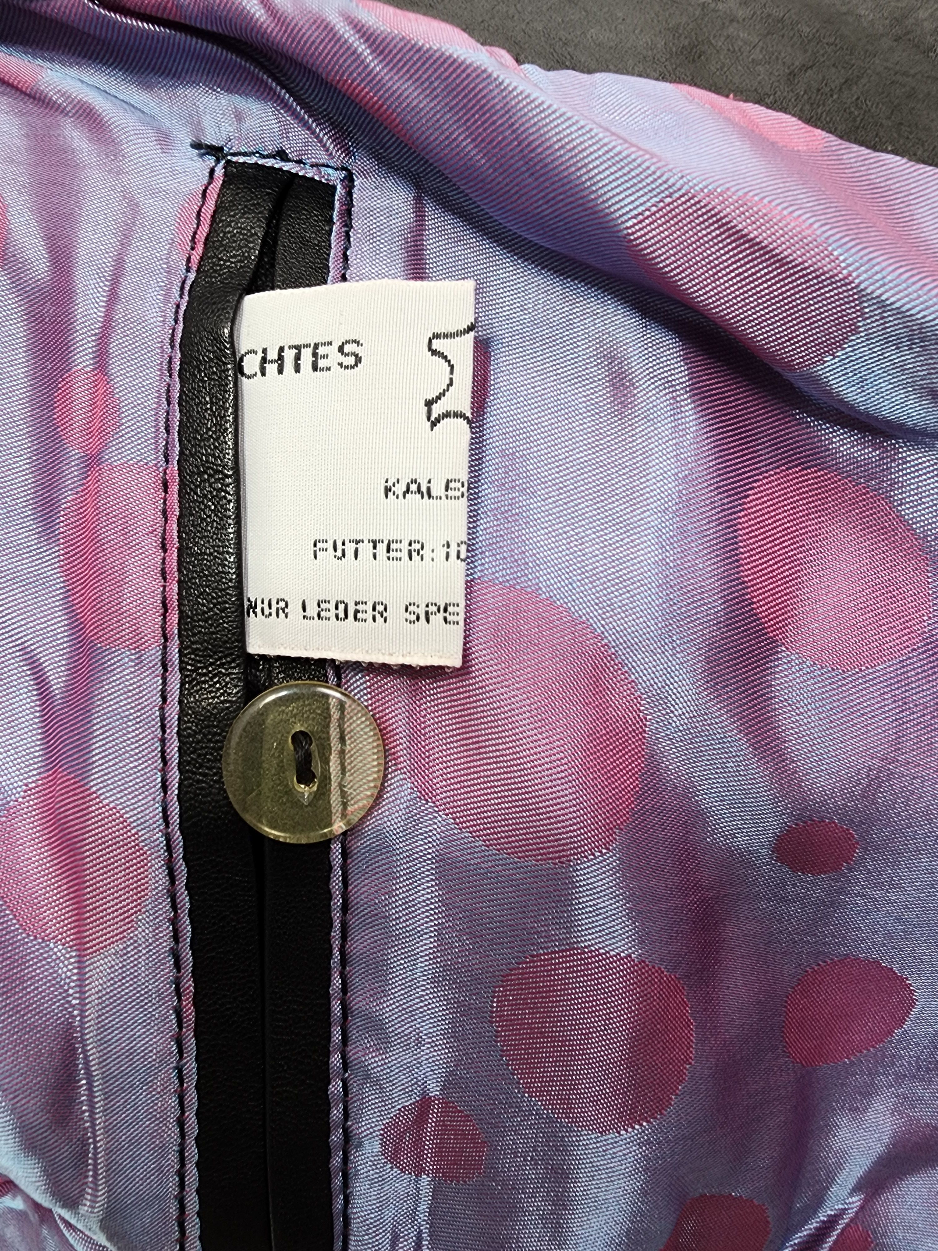 Other Black Leather Jacket: Short Button-Up Women's Coat Size L / US 10 / IT 46 - 9 Thumbnail