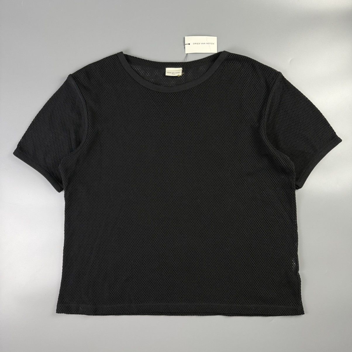 Dries Van Noten Dries Van Noten - Mesh Cotton Crew-Neck T-Shirt Size US L / EU 52-54 / 3 - 5 Thumbnail