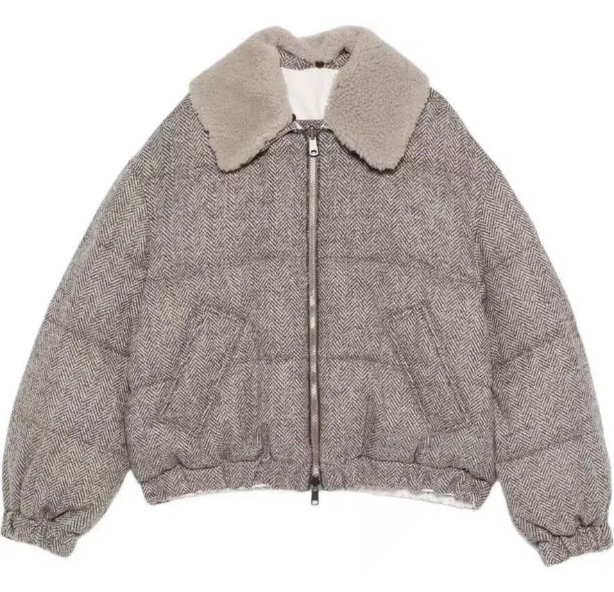 Brunello Cucinelli Brunello Cucinelli Houndstooth Cotton Coat. Size S / US 4 / IT 40 - 1 Thumbnail