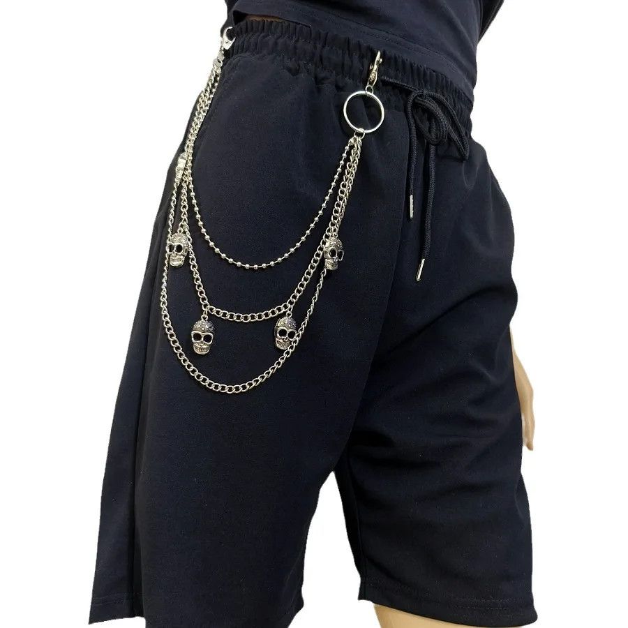 Vintage Vintage Skull Pants Waist Chain Size ONE SIZE - 2 Thumbnail