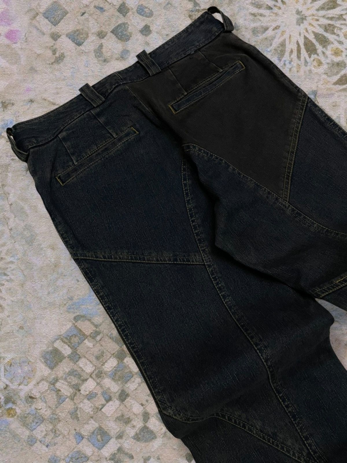 Tornado Mart Rare 90’s Japan Tornado Mart Cowboy Patchwork Flared Denim Size US 29 - 14 Thumbnail