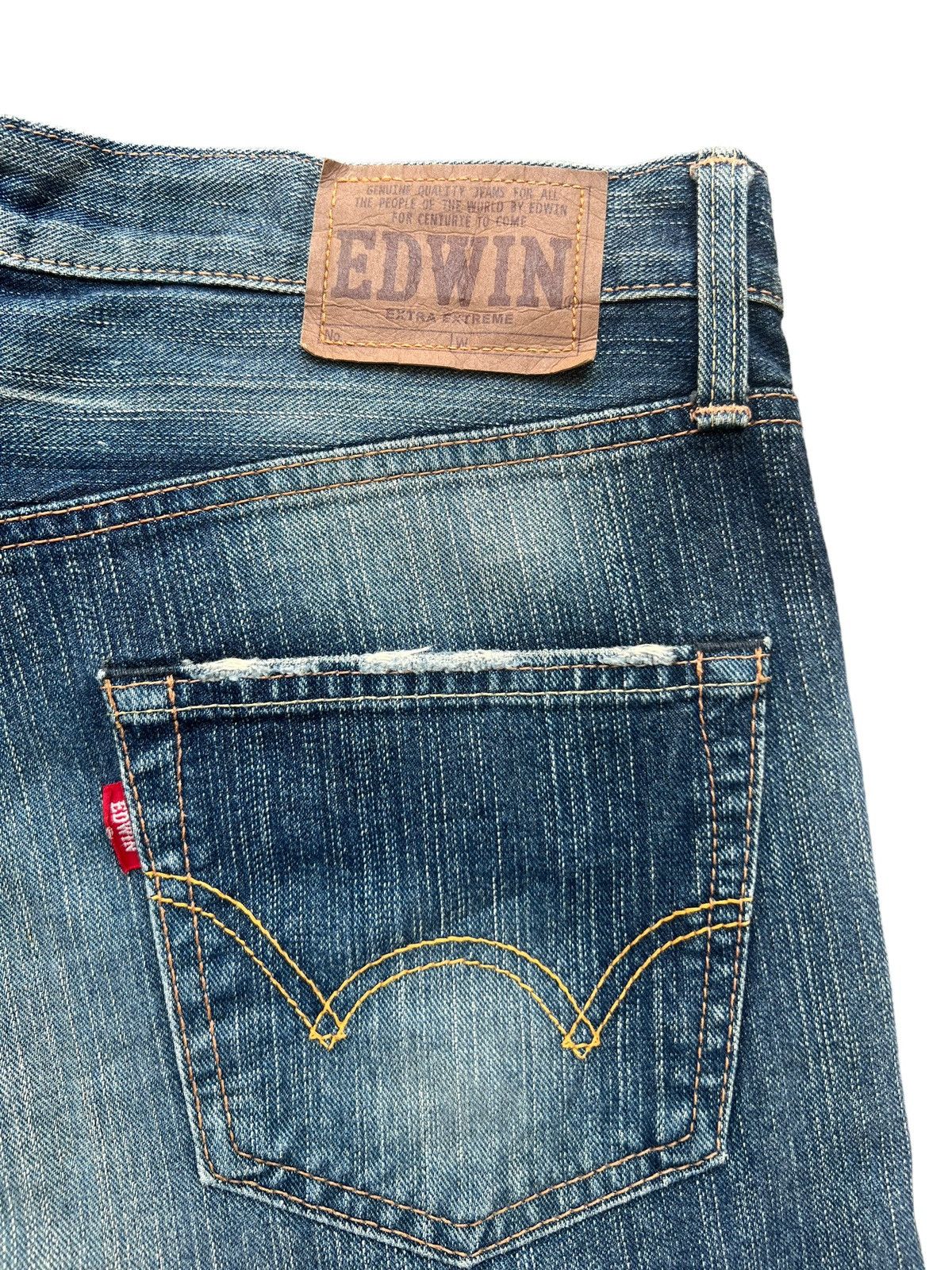 Edwin Vintage Edwin Distressed Ripped Patchwork Denim Jeans 34x32 Size US 34 / EU 50 - 9 Thumbnail