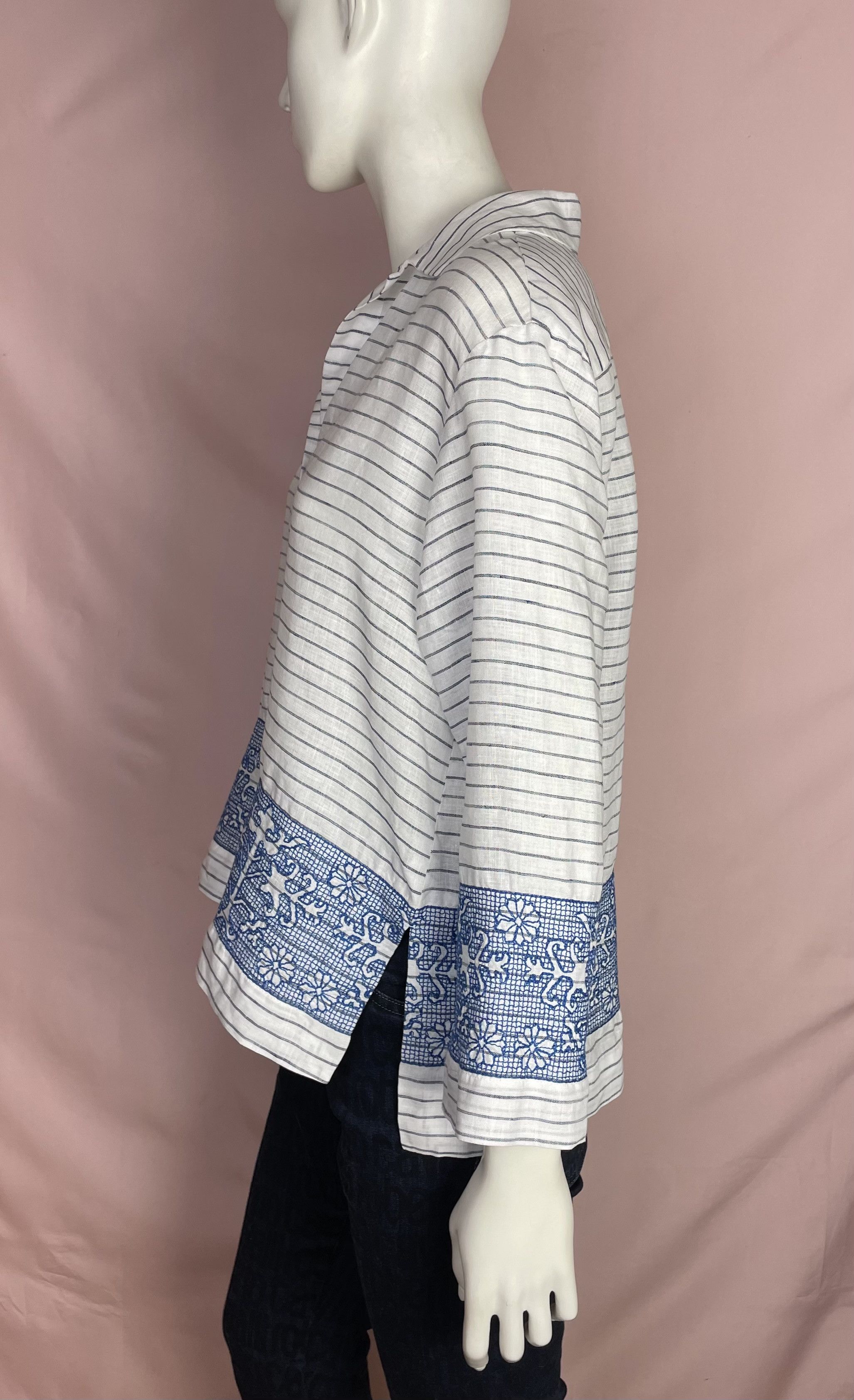 Max Mara Max Mara Pure Linen Striped Tunic Top Size M / US 6-8 / IT 42-44 - 6 Thumbnail