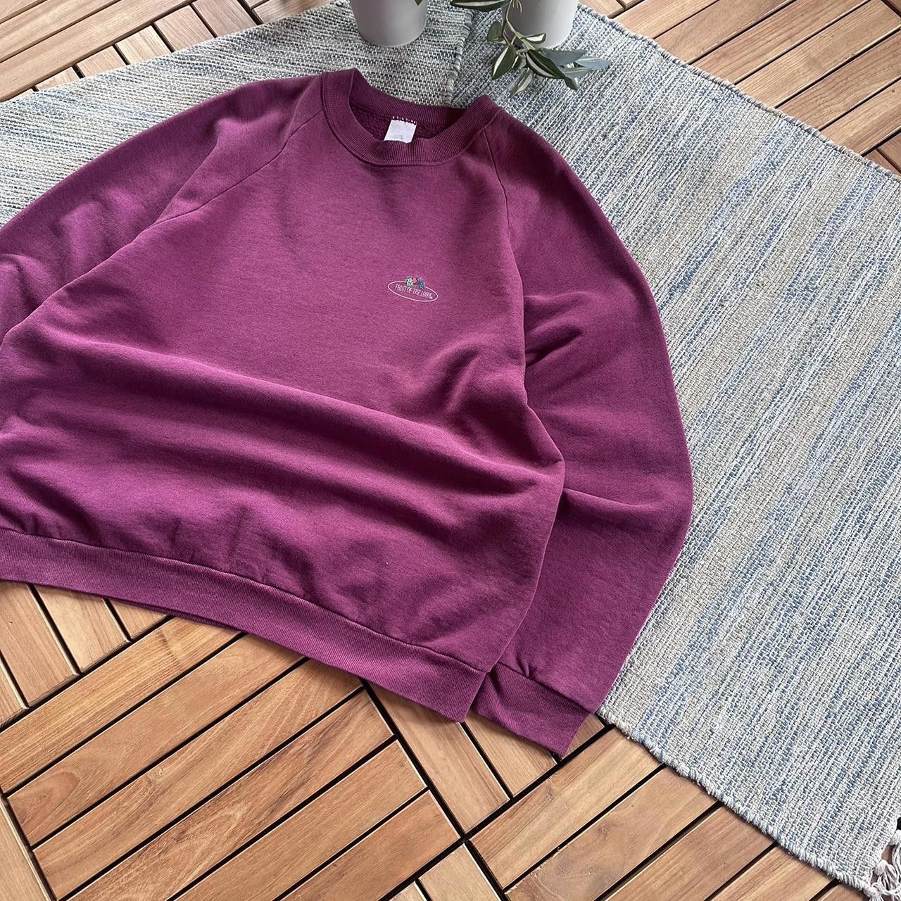 Fruit Of The Loom Vintage 90s Retro Blank Fruit Of The Loom Baggy Sweatshirt Size US L / EU 52-54 / 3 - 2 Thumbnail