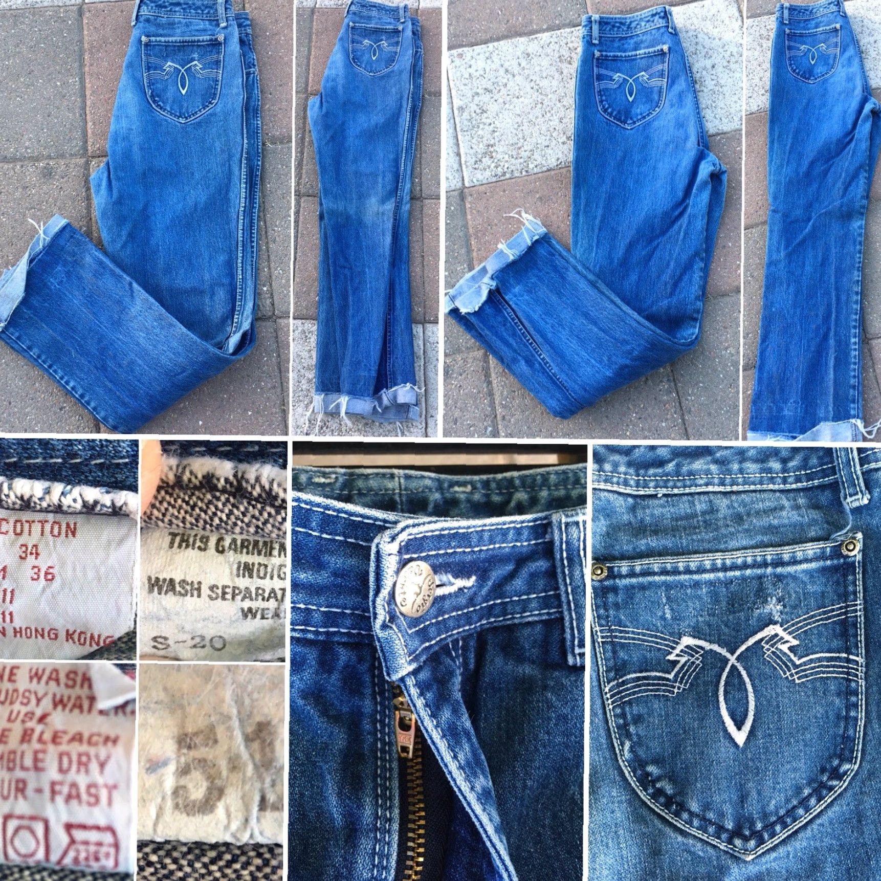 Vintage VINTAGE Sergio Valente Jeans 34 36 Measure 31.5 in X 31 - 32 1970s 1980s Denim Blue 31.5 31 32 Zipper fly Mens Womens (adjusted) Size US 30 / EU 46 - 2 Thumbnail