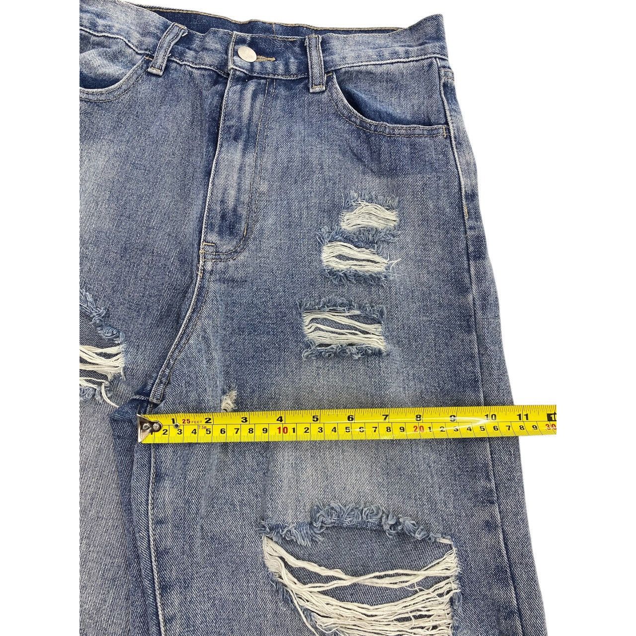 Japanese Brand Japanese Brand Acid Blue Wash Distress Style Baggy Jeans Size US 26 / EU 42 - 10 Thumbnail