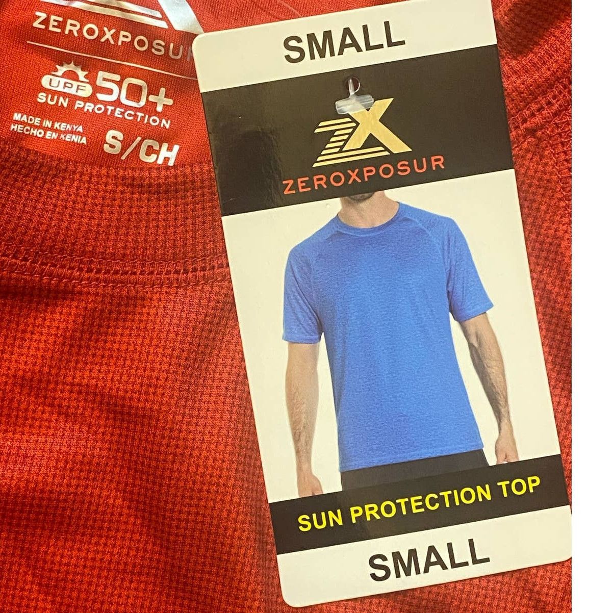 Other NWT Men's Zeroxposur Sun Protection Top Cherry Red Small Size US S / EU 44-46 / 1 - 3 Thumbnail