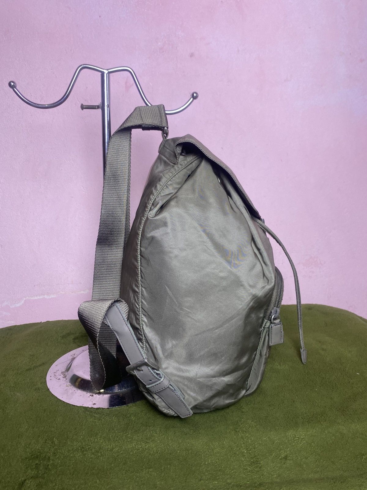 Prada Prada Tessuto Olive Green Nylon Backpack Size ONE SIZE - 17 Thumbnail