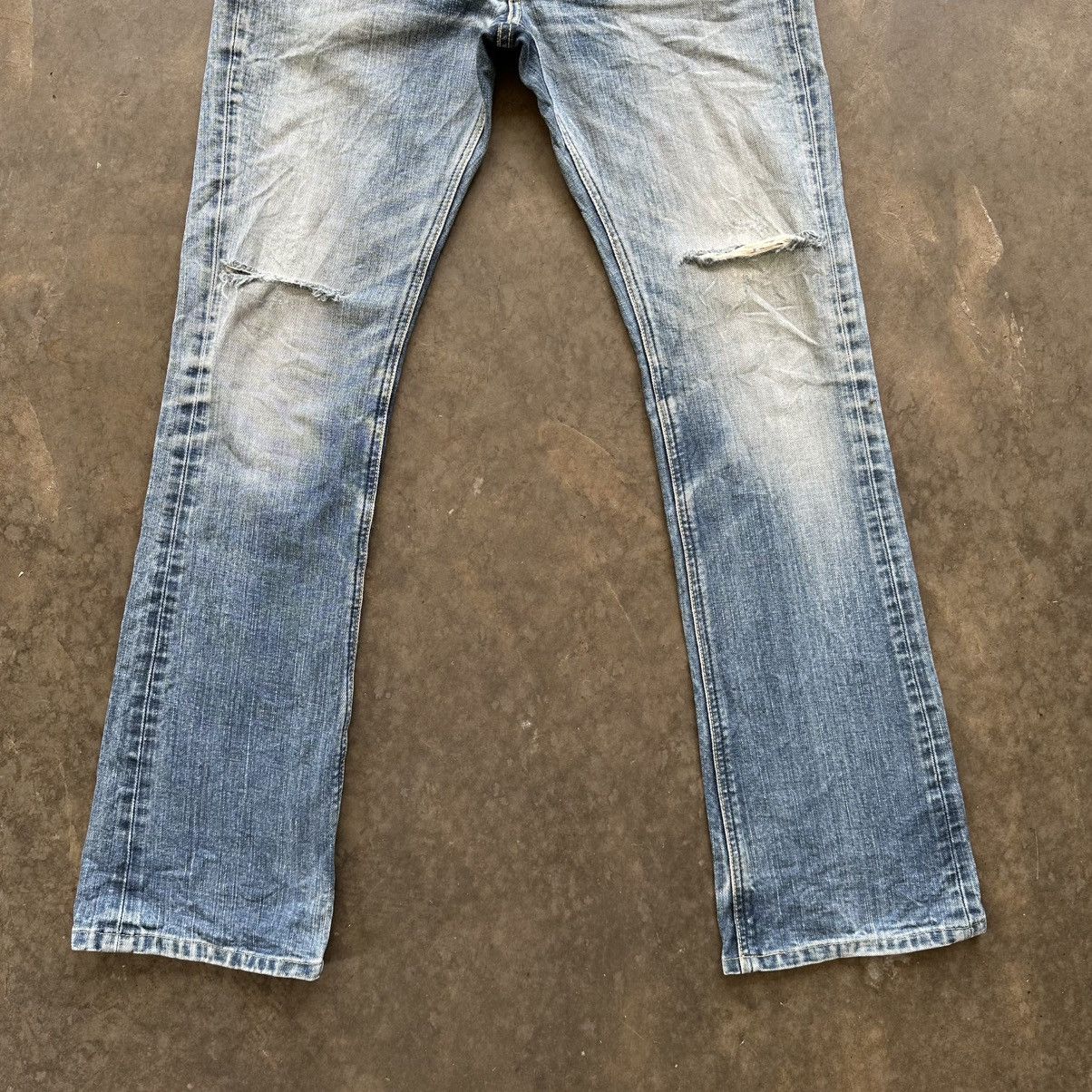 Japanese Brand Vintage LEE Rider FLARE Bootcut Distressed Denim Jean Pant Size US 29 - 2 Thumbnail