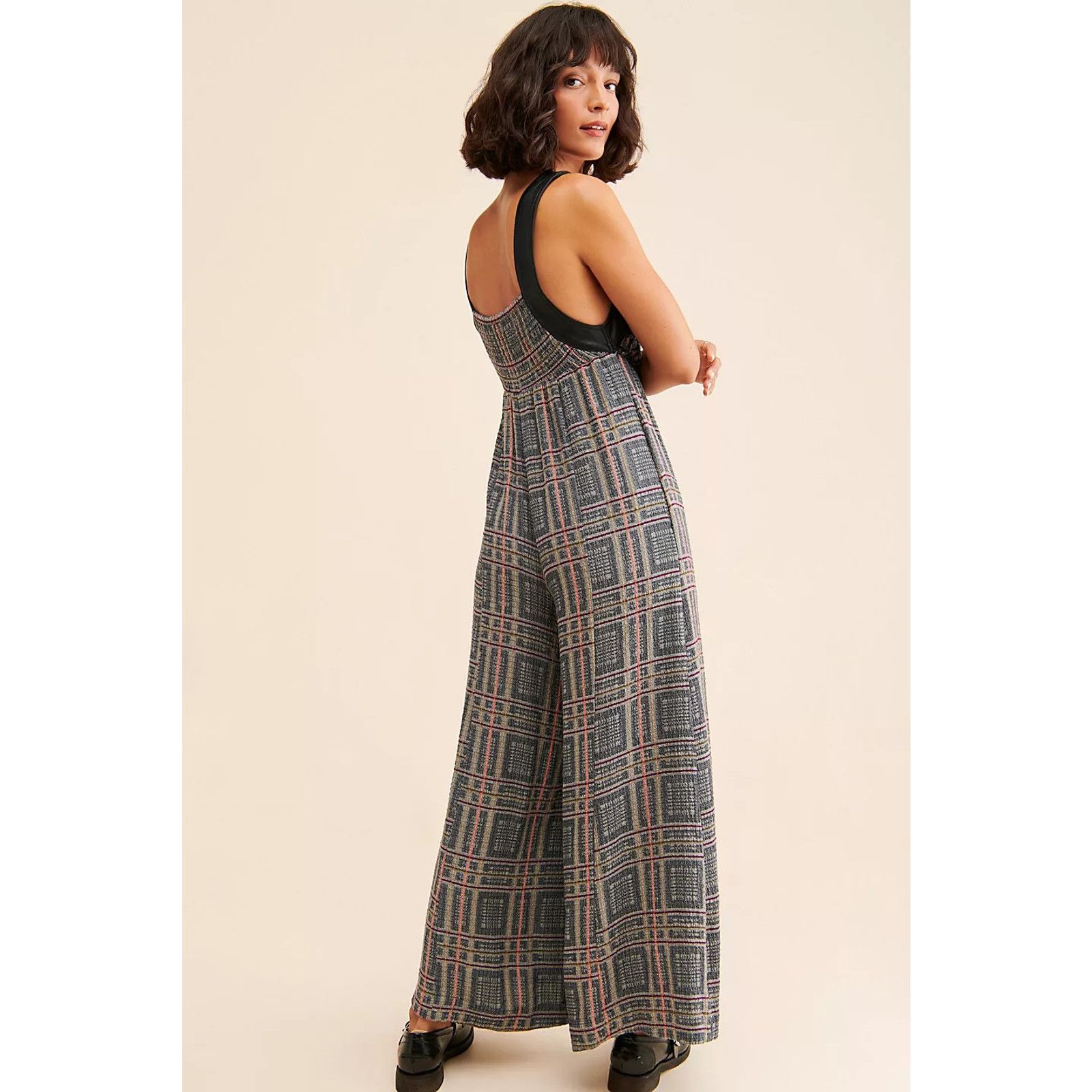 Free People New Free People Marley Plaid One-Piece Jumpsuit $188 X-SMALL Size 26" / US 2 / IT 38 - 4 Thumbnail