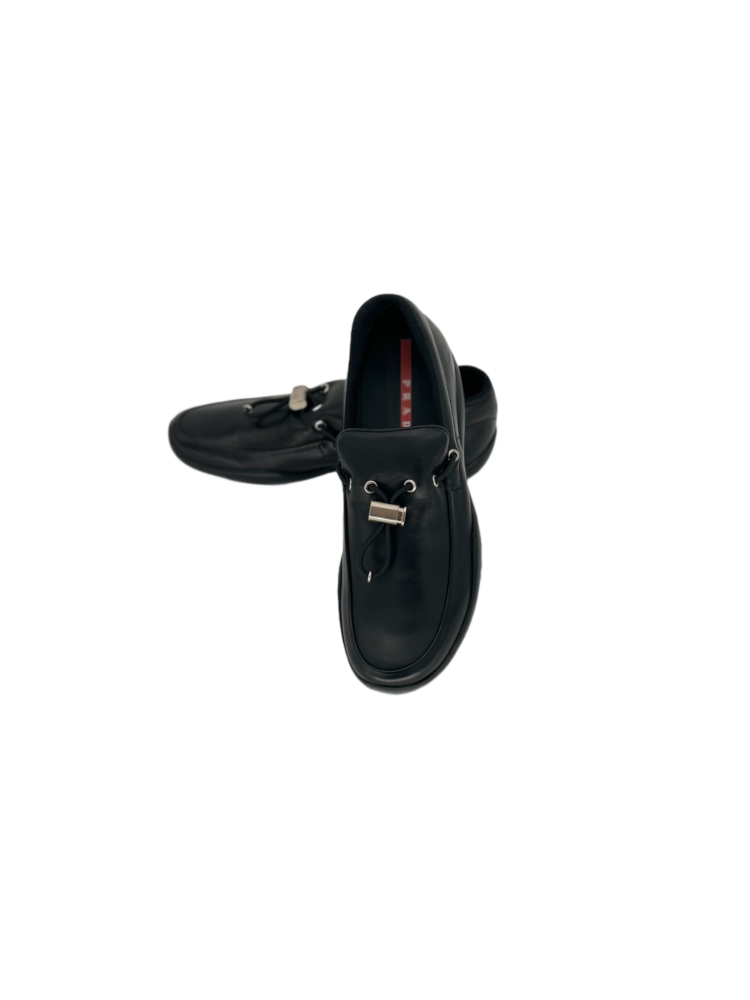 Prada Prada Linea Rossa Black Classic Loafers With Toggle Size US 6 / EU 39 - 5 Thumbnail