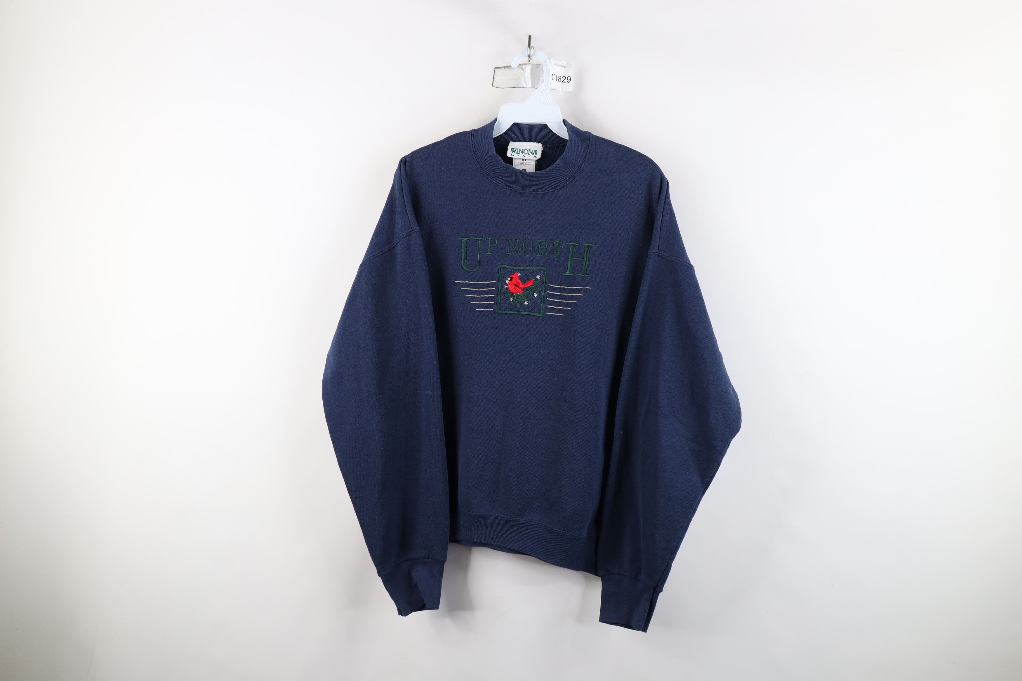 Vintage Vintage 90s Streetwear Nature Bird Up North Sweatshirt USA Size L / US 10 / IT 46 - 1 Thumbnail