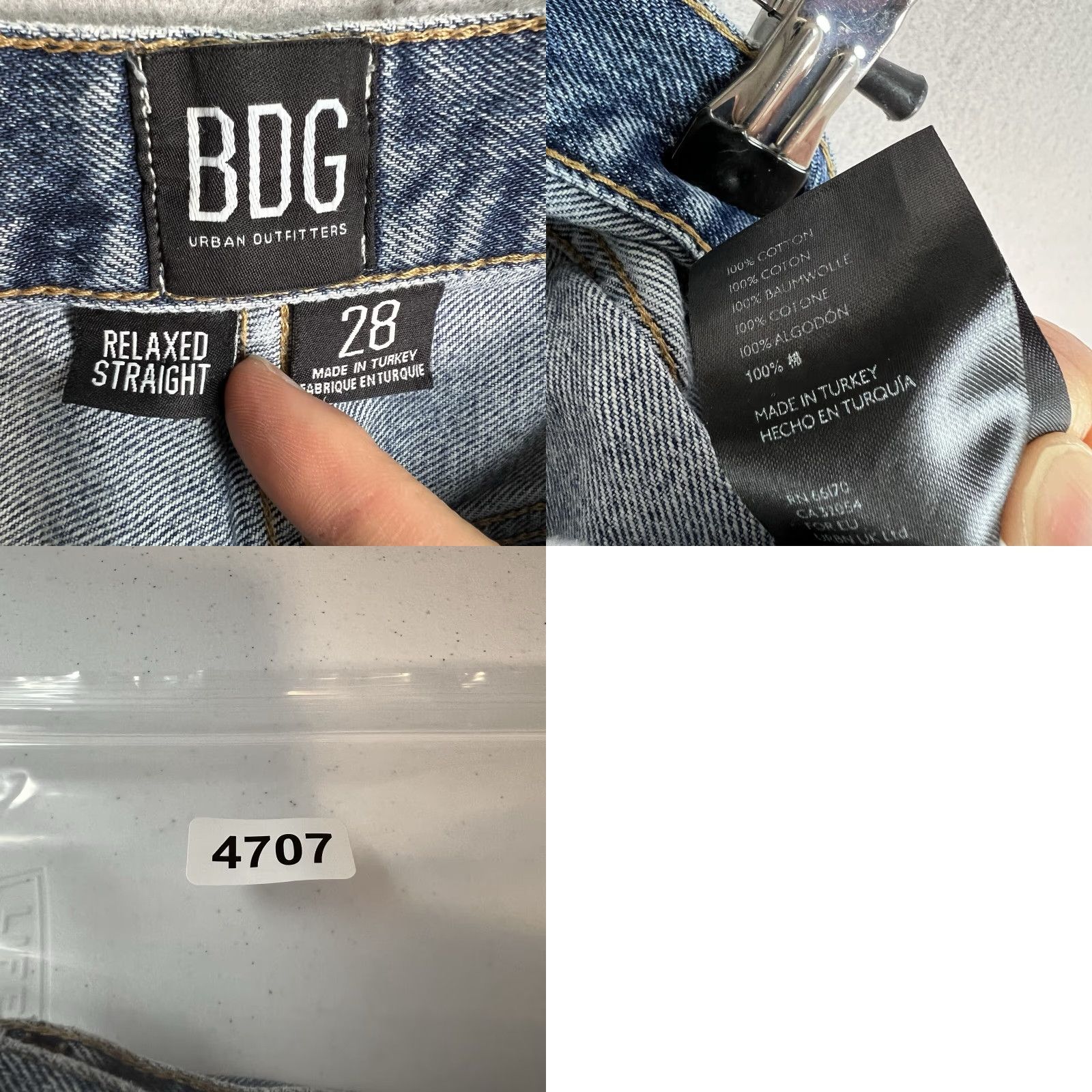 Bdg BDG Jeans Womens 28 Blue Medium Wash Denim Relaxed Straight Urban Outfitters Size 28" / US 6 / IT 42 - 8 Thumbnail
